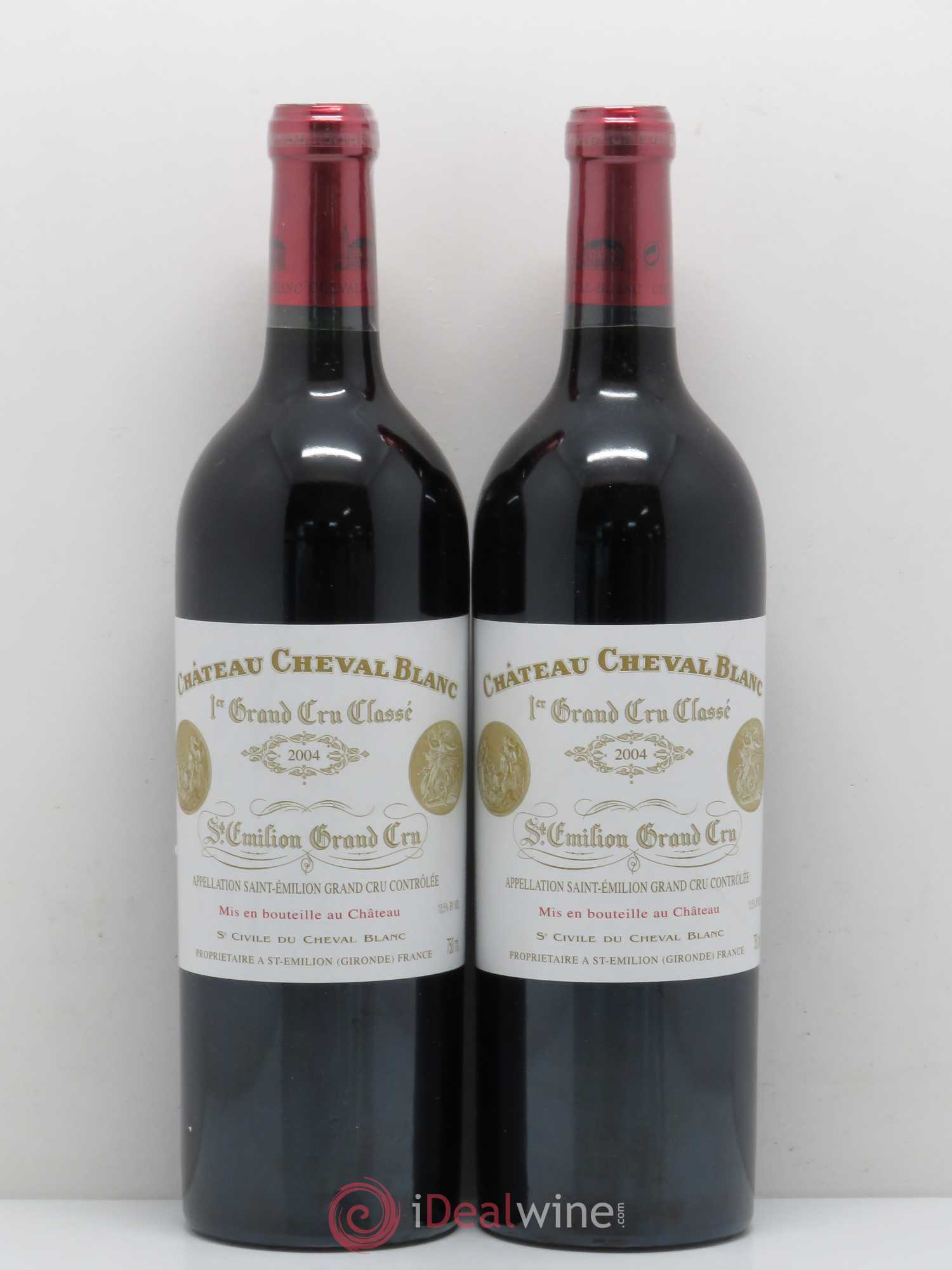 Château Cheval Blanc 1er Grand Cru Classé A 2004 - Lot de 2 bouteilles - 0
