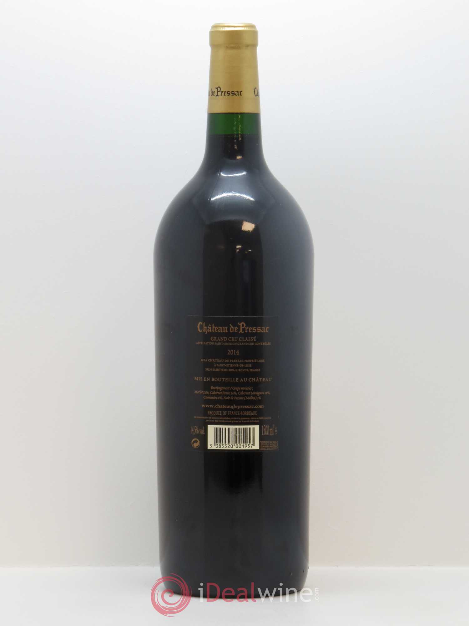 Château de Pressac Grand Cru Classé 2014 - Lot de 1 magnum - 1