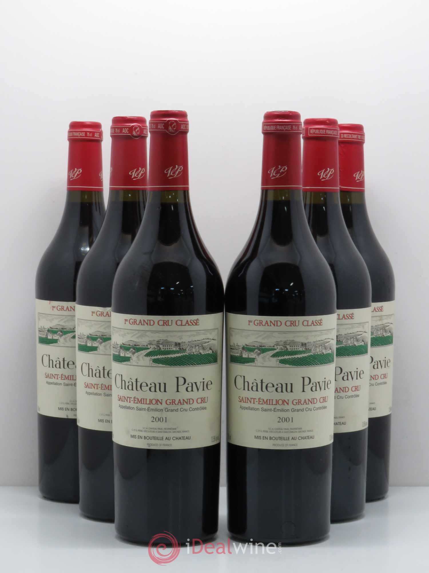 Château Pavie 1er Grand Cru Classé A 2001 - Lot de 6 bouteilles - 0