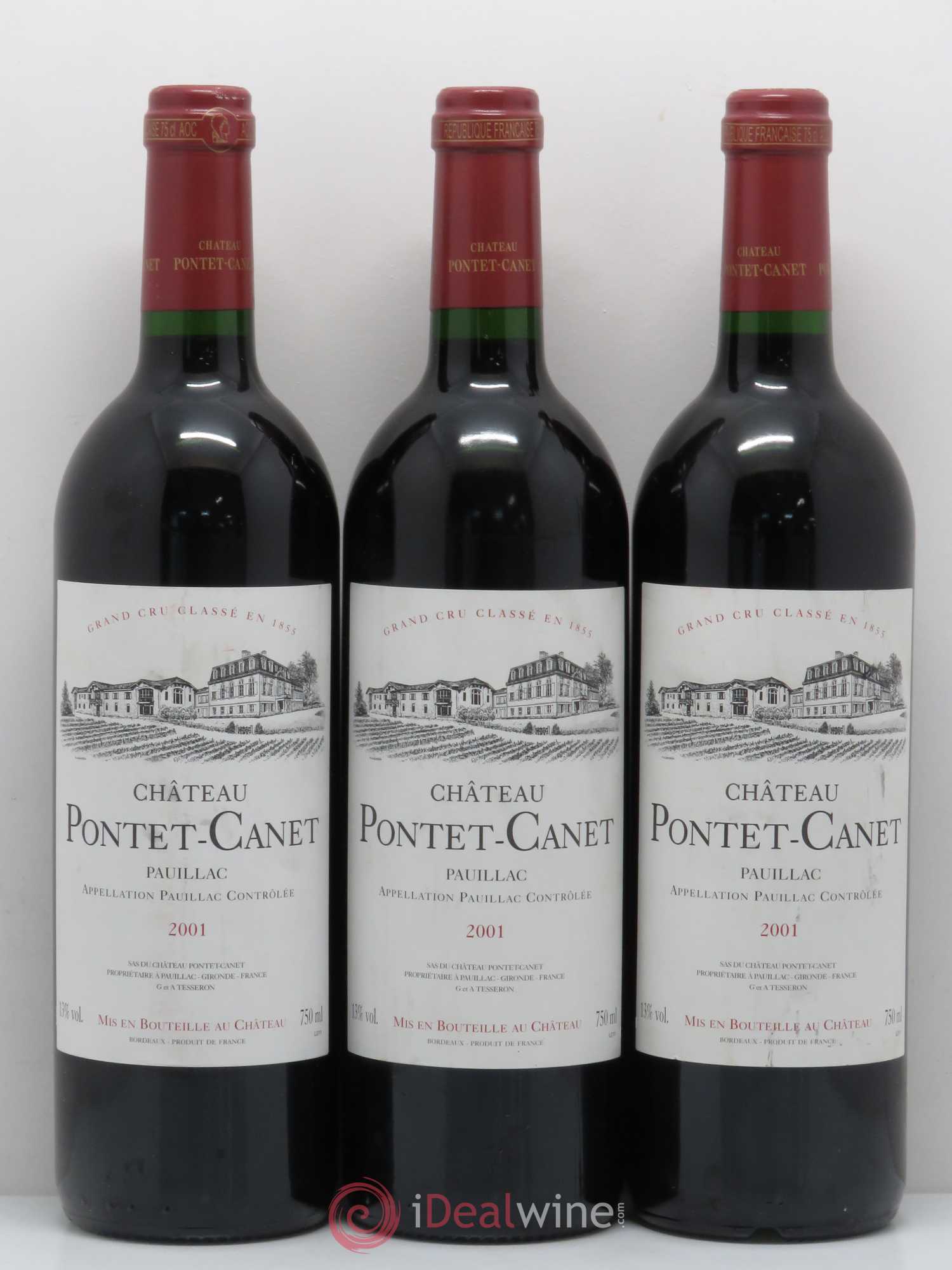 Château Pontet Canet 5ème Grand Cru Classé 2001 - Lot de 6 bouteilles - 2