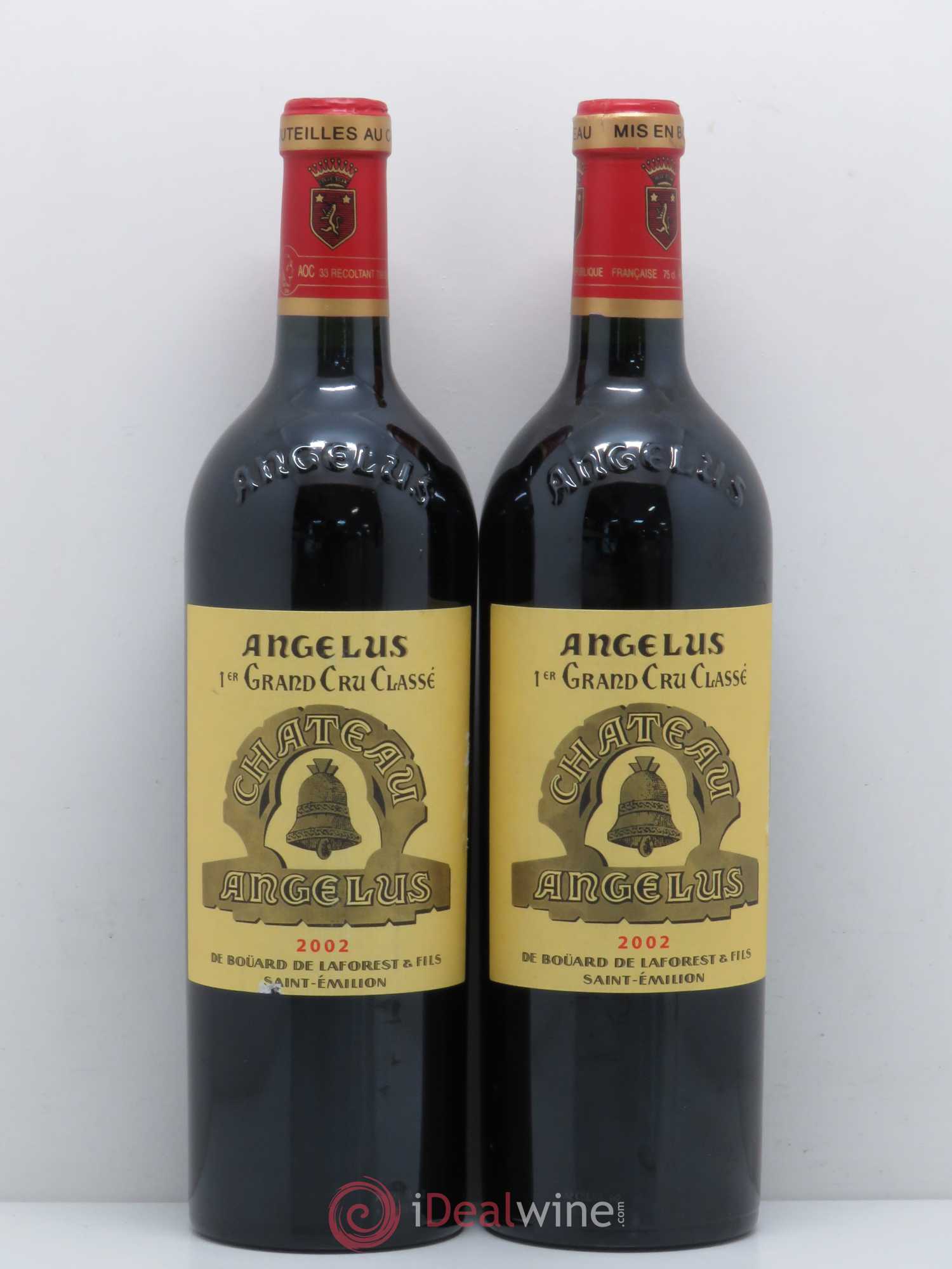 Château Angélus 1er Grand Cru Classé A 2002 - Lot de 2 bouteilles - 0