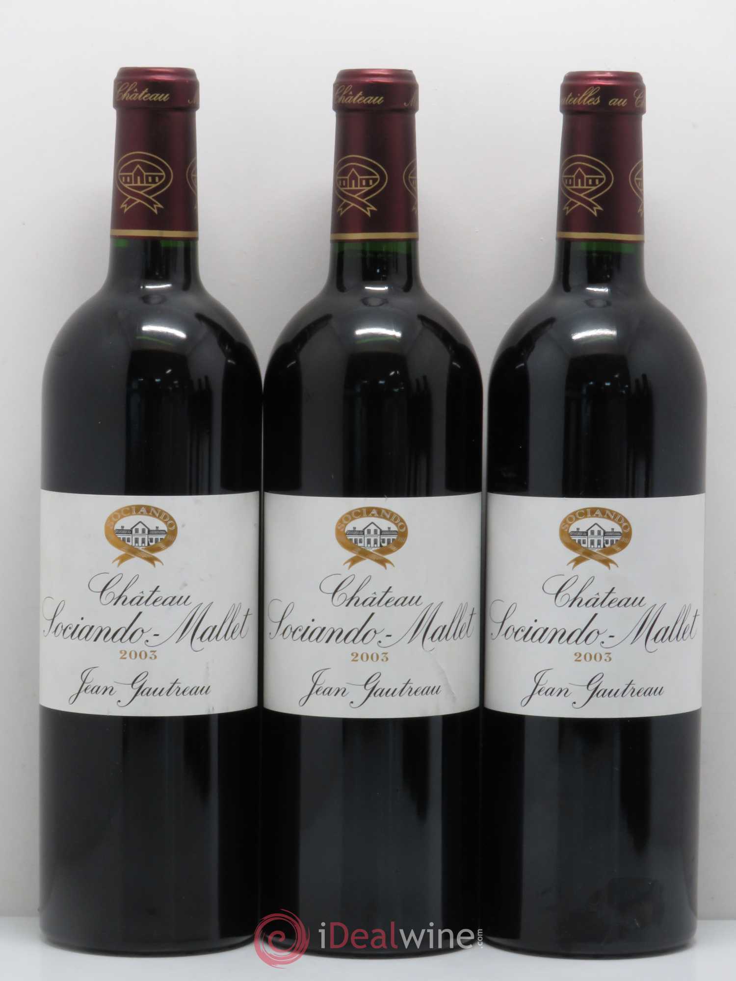 Château Sociando Mallet 2003 - Lot de 6 bouteilles - 1
