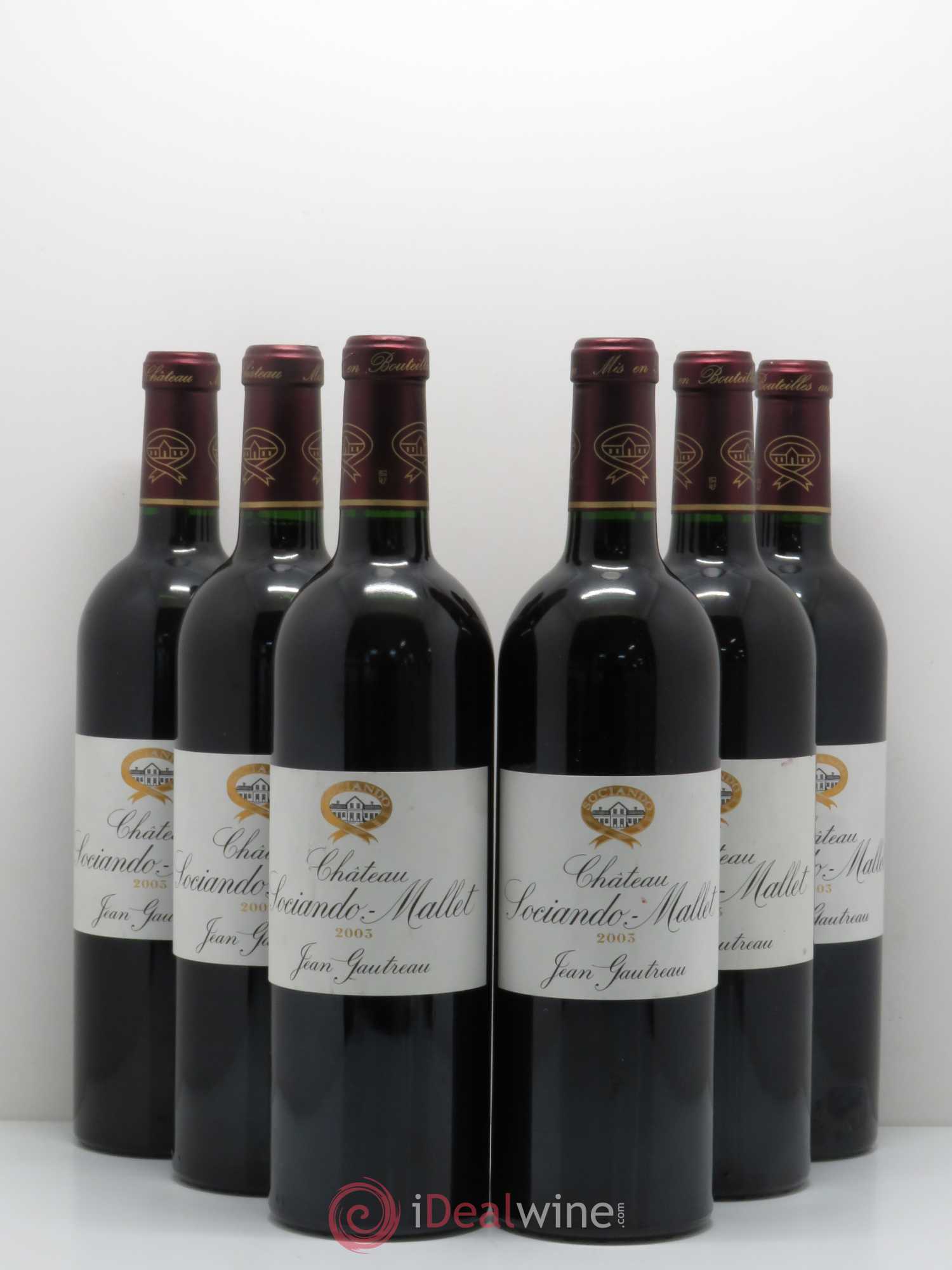 Château Sociando Mallet 2003 - Lot de 6 bouteilles - 0