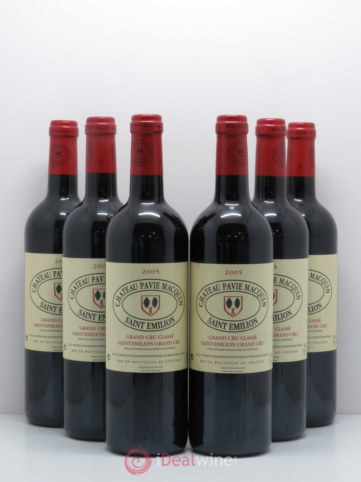Château Pavie Macquin 1er Grand Cru Classé B 2005 - Lot de 6 bouteilles - 0