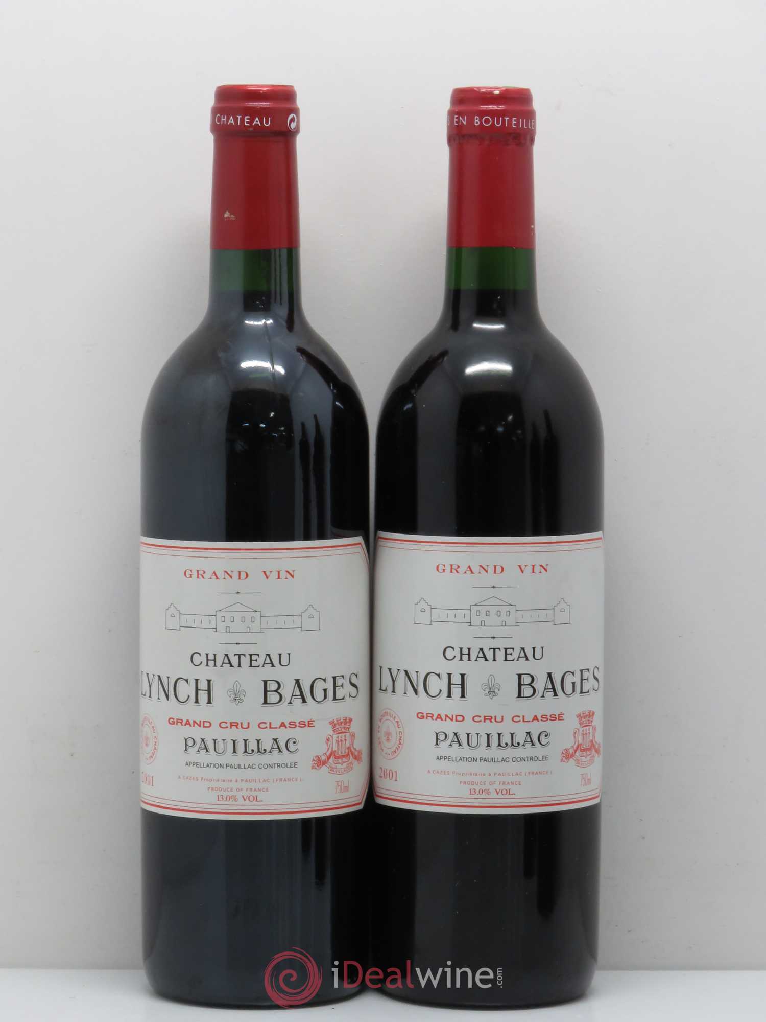 Château Lynch Bages 5ème Grand Cru Classé 2001 - Lot de 4 bouteilles - 1