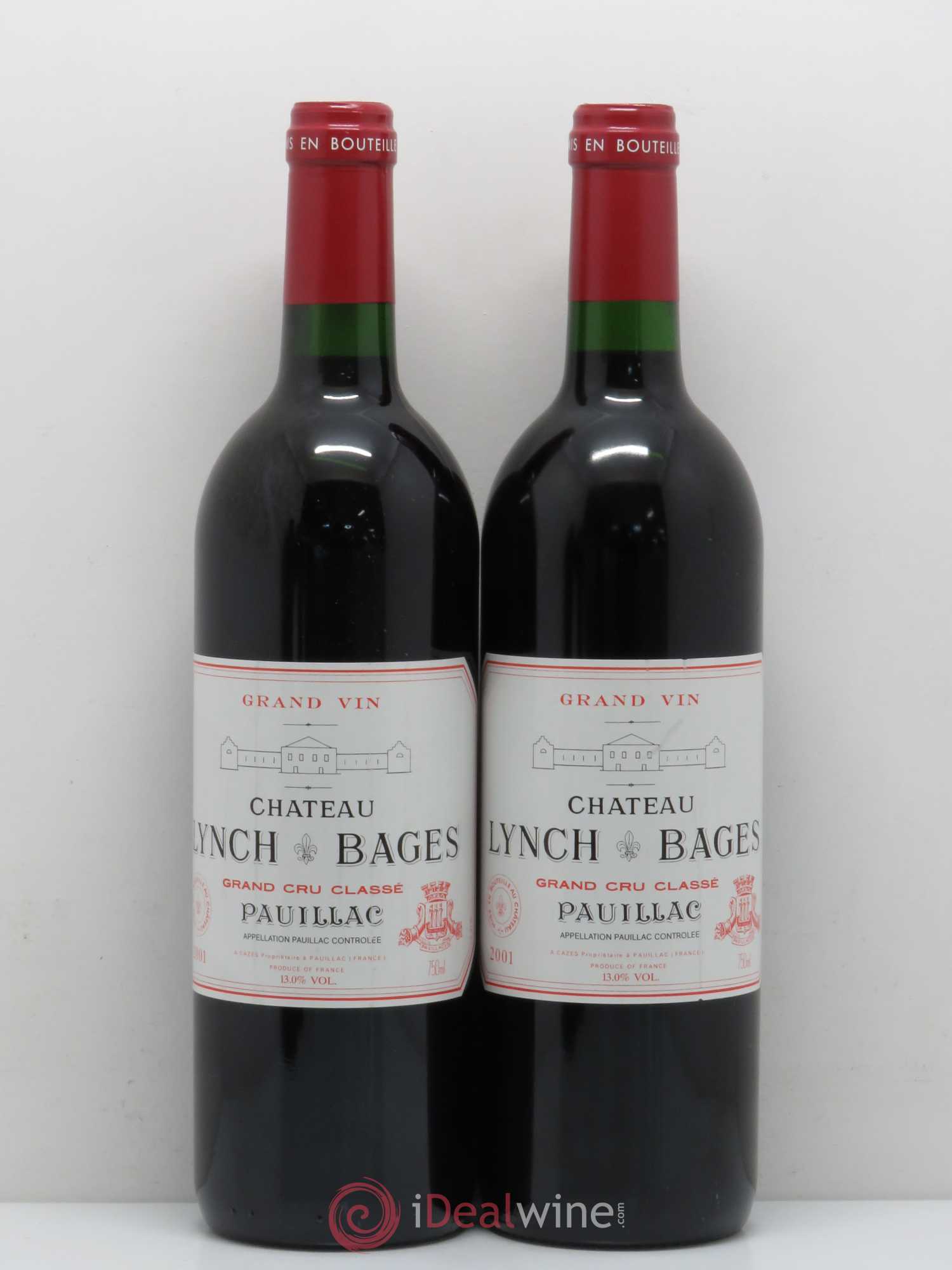 Château Lynch Bages 5ème Grand Cru Classé 2001 - Lot de 4 bouteilles - 2