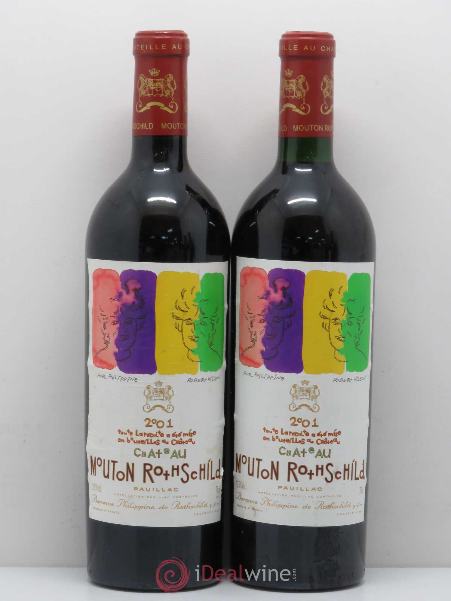 Château Mouton Rothschild 1er Grand Cru Classé 2001 - Lot de 4 bouteilles - 1