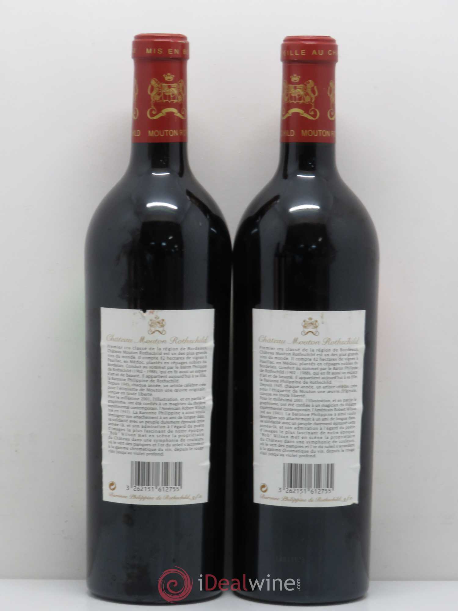Château Mouton Rothschild 1er Grand Cru Classé 2001 - Lot de 4 bouteilles - 4