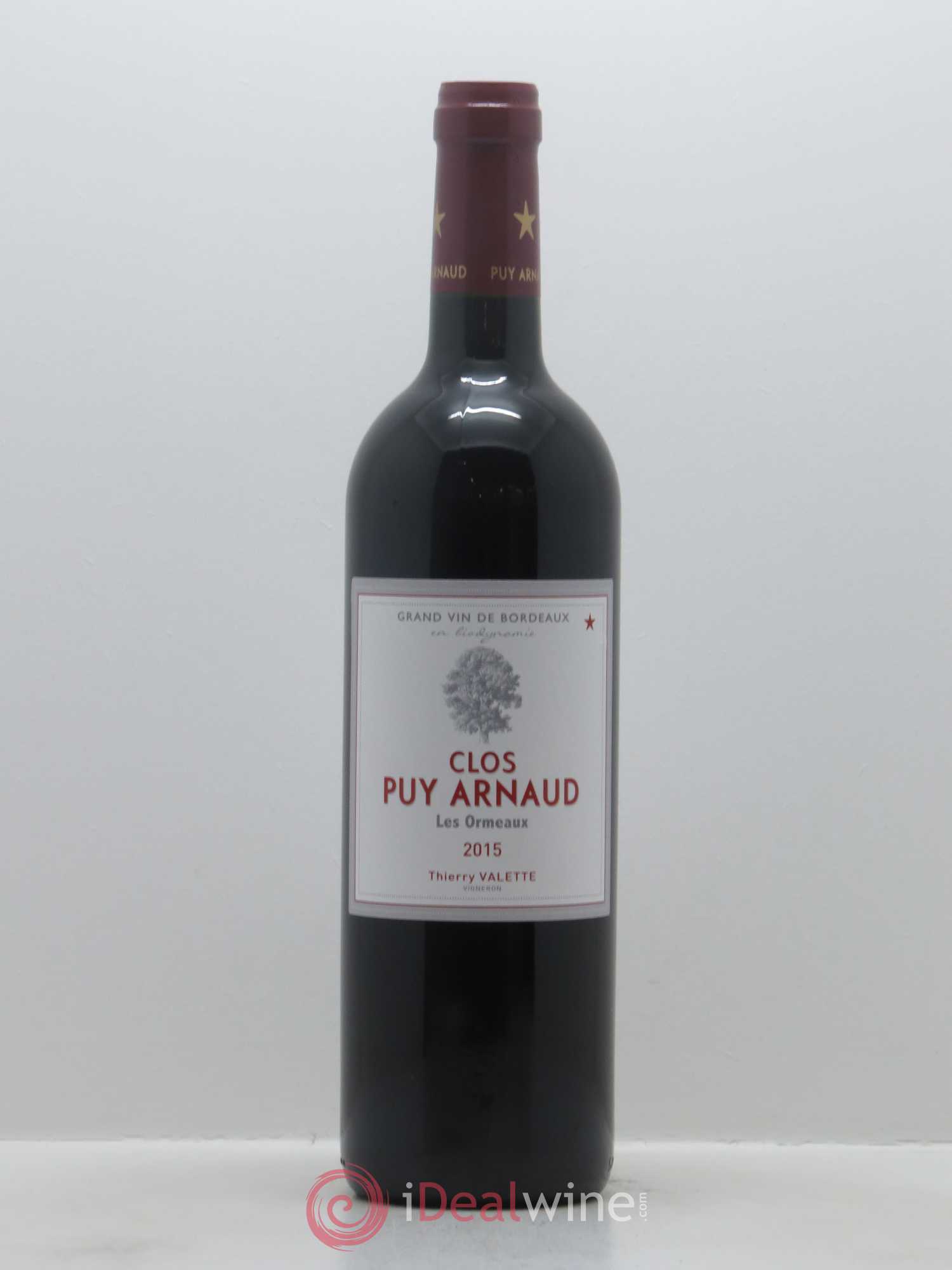 Clos Puy Arnaud - Cuvée Les Ormeaux 2015 - Lot de 1 bouteille - 0