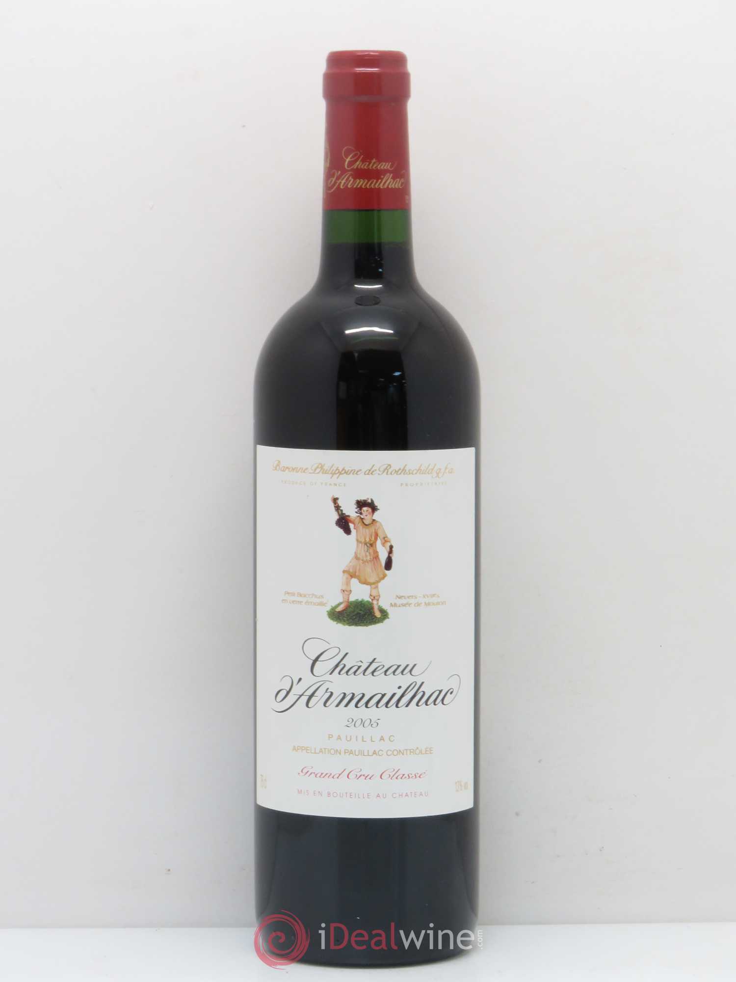Château d' Armailhac - Mouton Baron(ne) Philippe 5ème Grand Cru Classé 2005 - Posten von 1 Flasche - 0