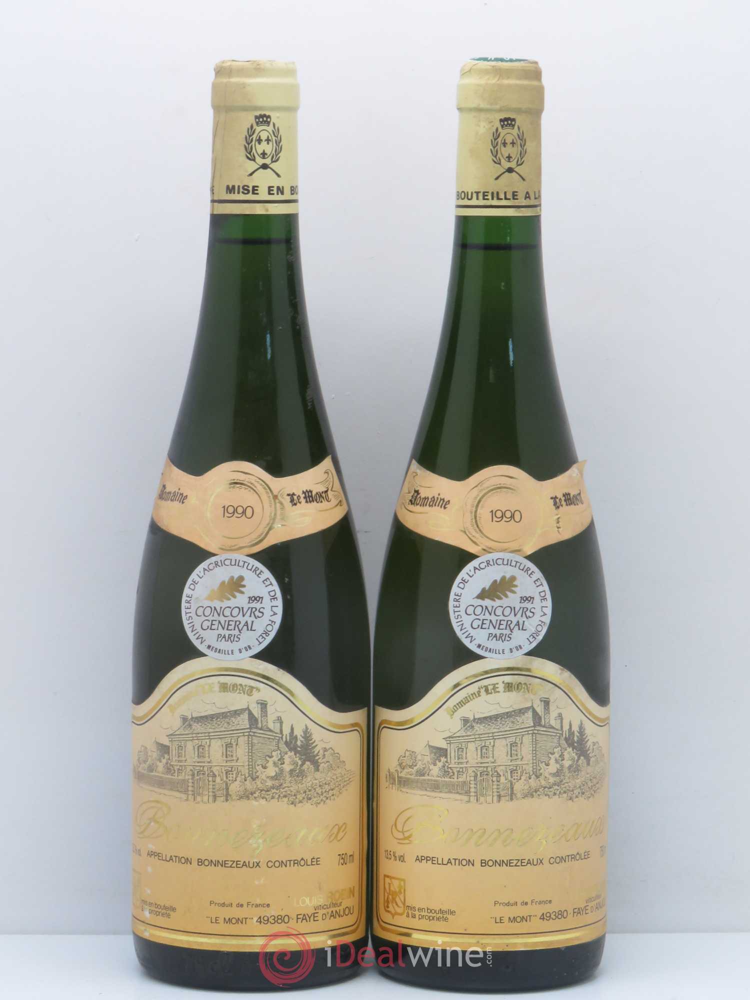 Bonnezeaux Domaine Le Mont - Louis Robin 1990 - Lotto di 2 bottiglie - 0