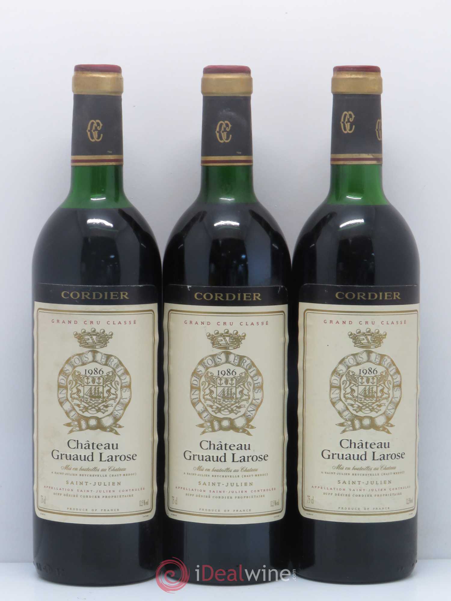 Château Gruaud Larose 2ème Grand Cru Classé 1986 - Lot de 3 bouteilles - 0