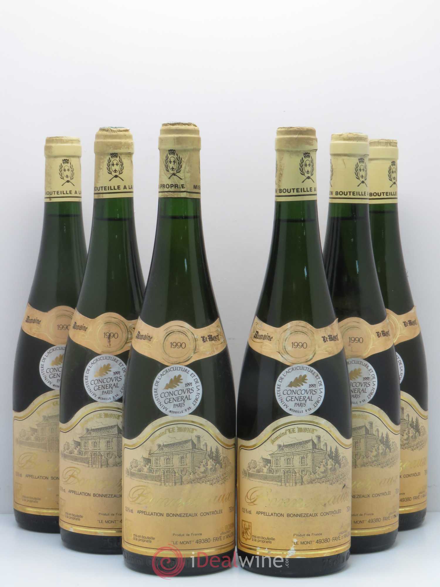 Bonnezeaux Domaine Le Mont - Louis Robin 1990 - Lotto di 6 bottiglie - 0