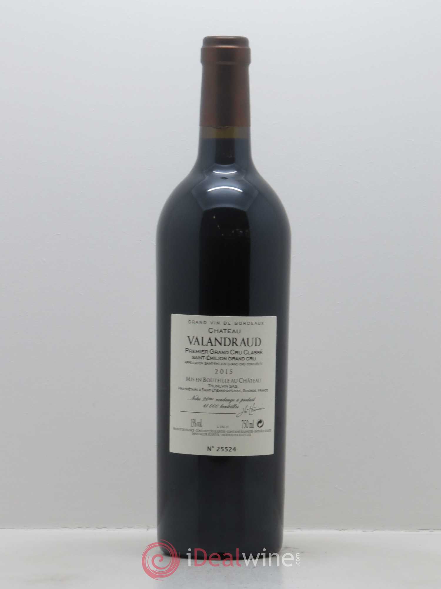 Château de Valandraud (CBO à partir de 6) 2015 - Posten von 1 Flasche - 1