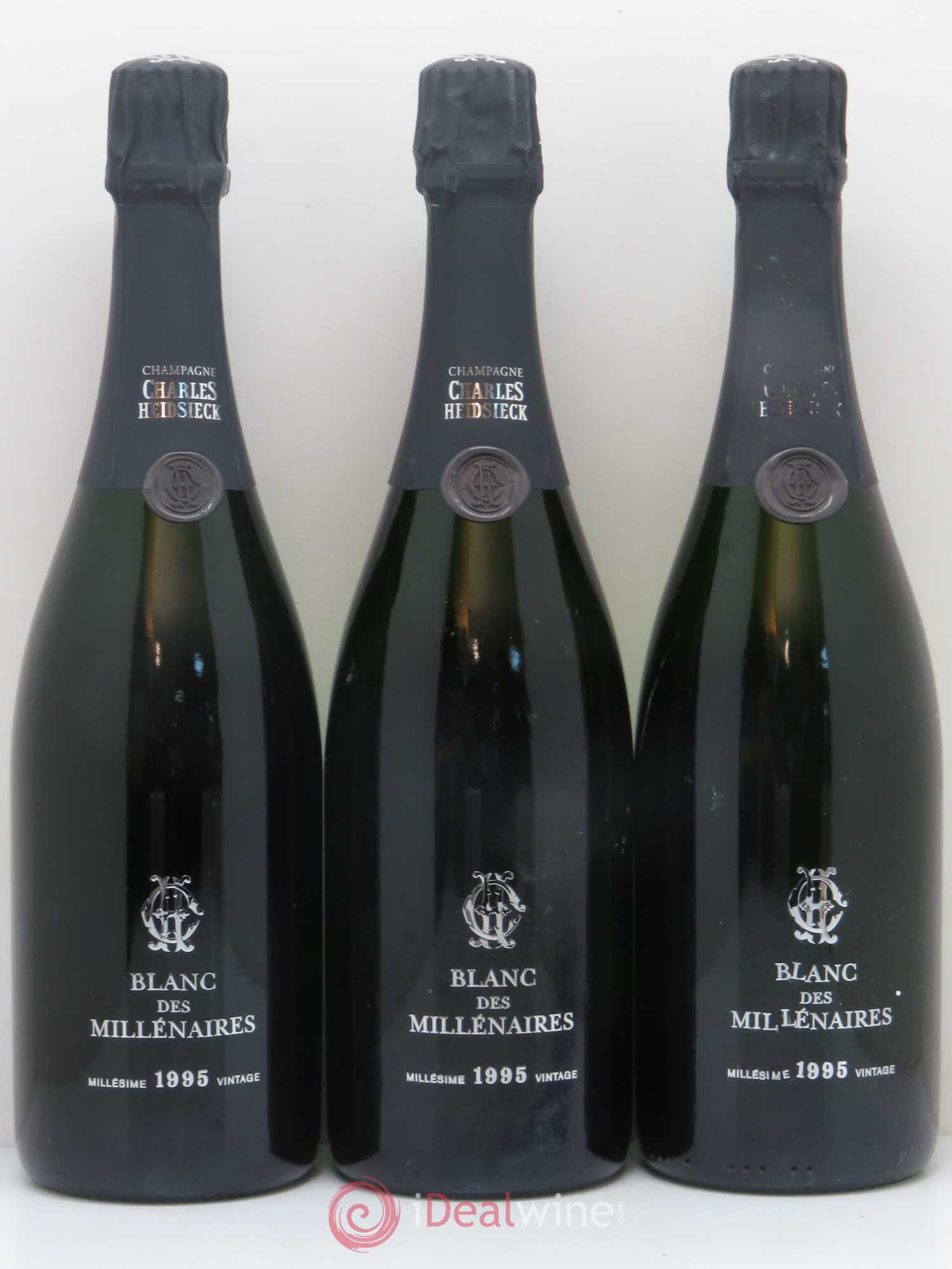 Blanc de Blancs Blanc des Millénaires Brut Charles Heidsieck 1995 - Lot de 3 bouteilles - 0