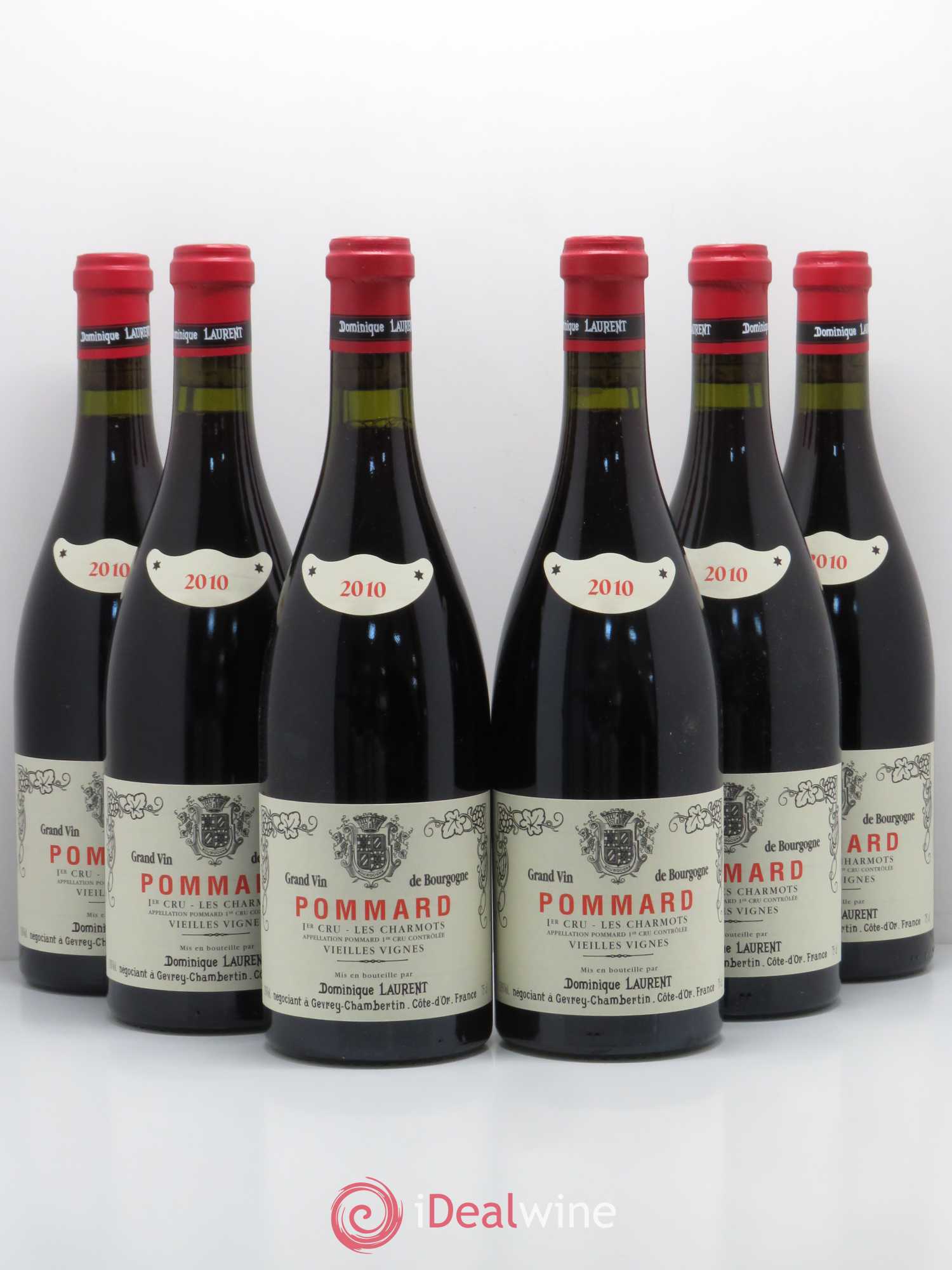 Pommard 1er Cru Les Charmots Dominique Laurent Vieilles vignes 2010 - Lot de 6 bouteilles - 0