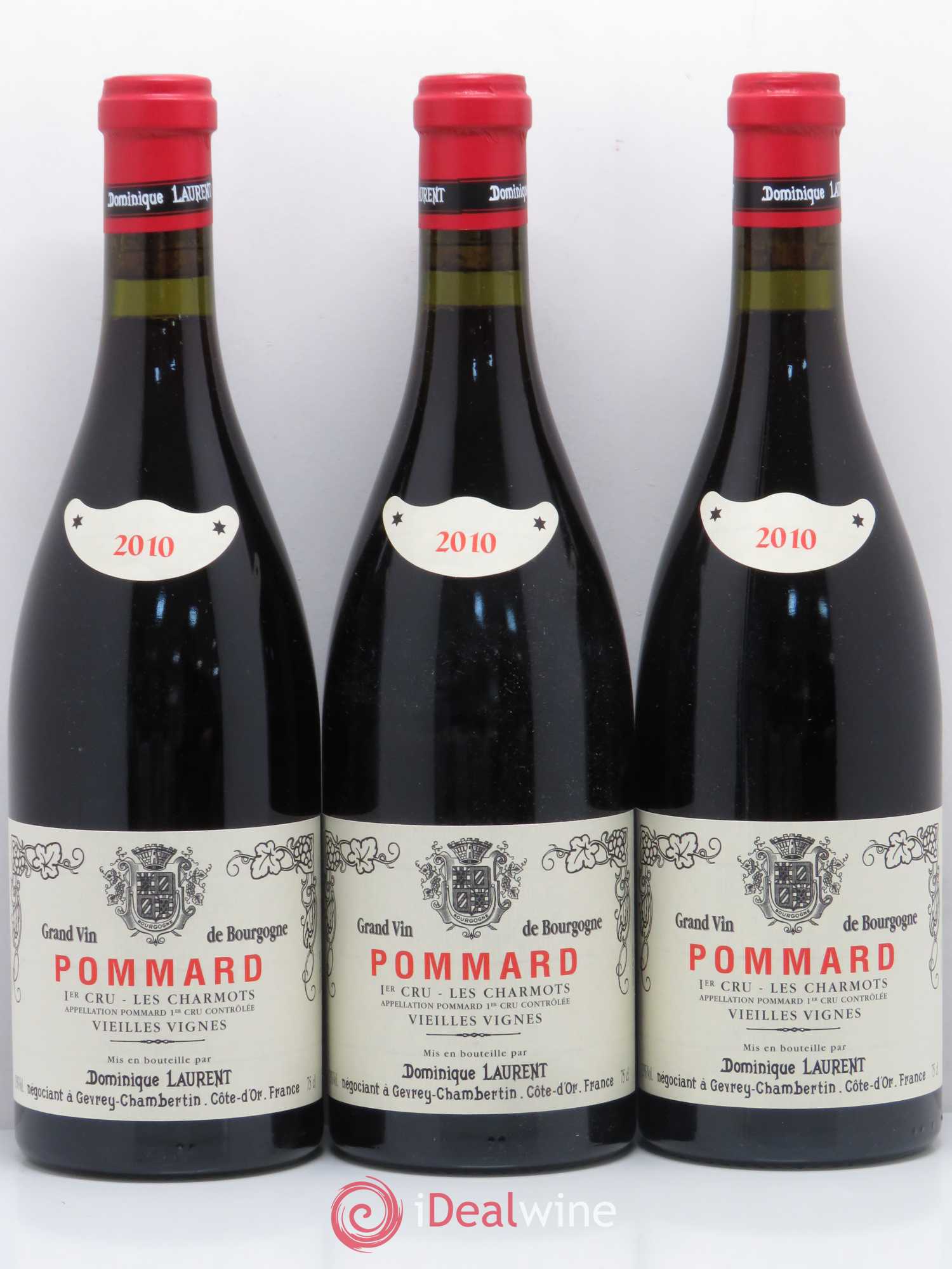 Pommard 1er Cru Les Charmots Dominique Laurent Vieilles vignes 2010 - Lot de 6 bouteilles - 1