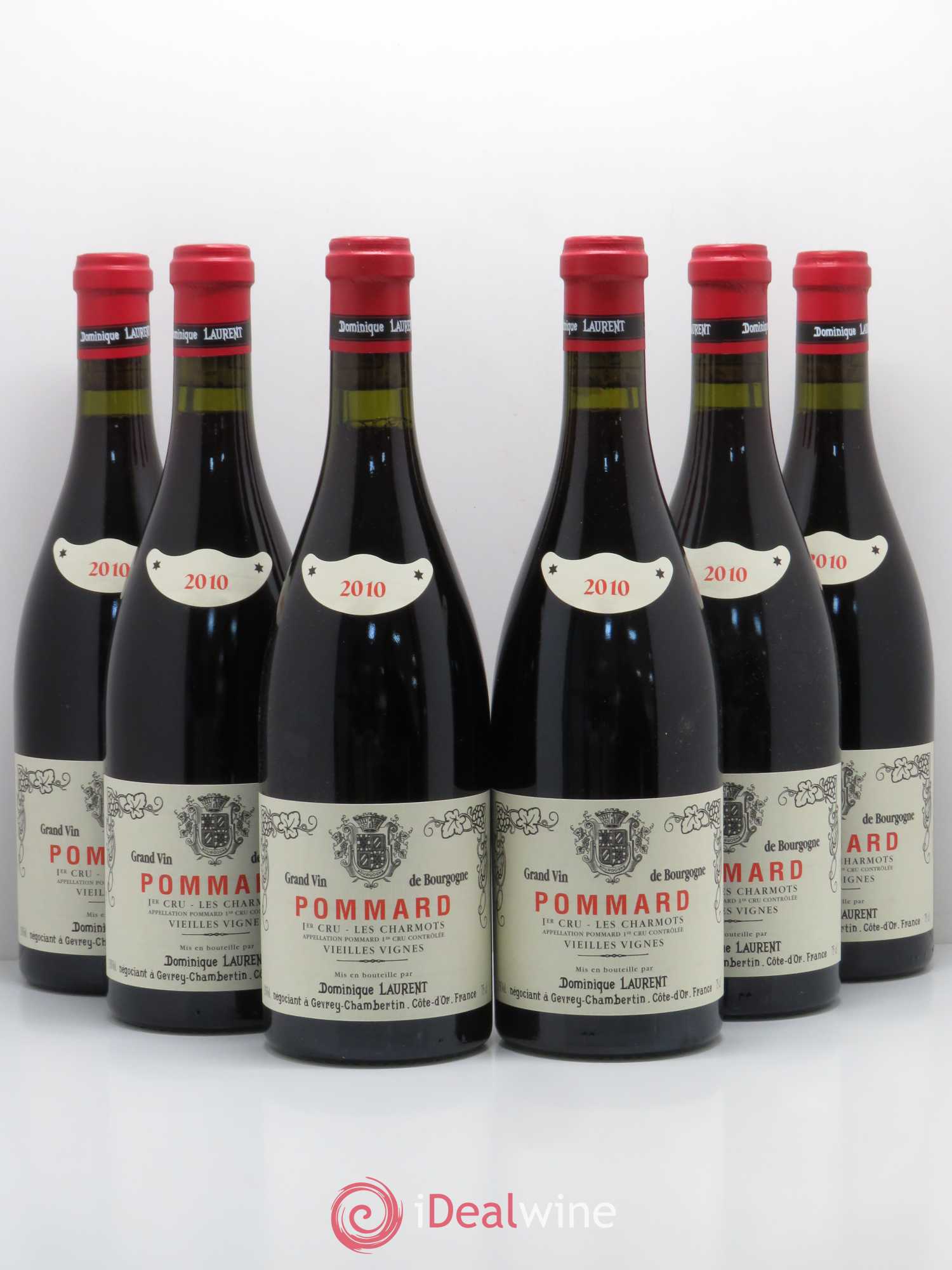 Pommard 1er Cru Les Charmots Dominique Laurent Vieilles vignes 2010 - Lot de 6 bouteilles - 0