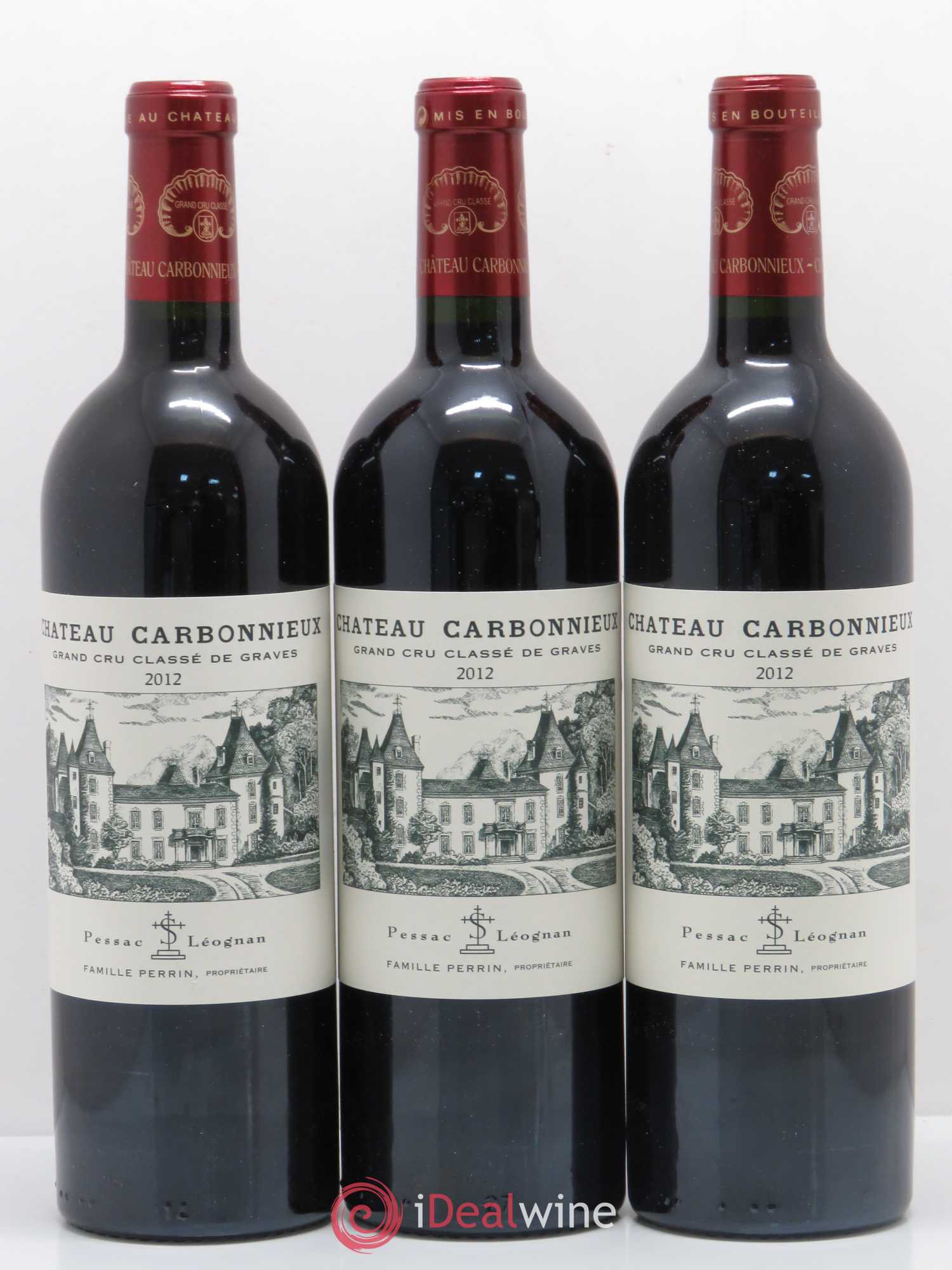 Château Carbonnieux Cru Classé de Graves 2012 - Lot de 3 bouteilles - 0
