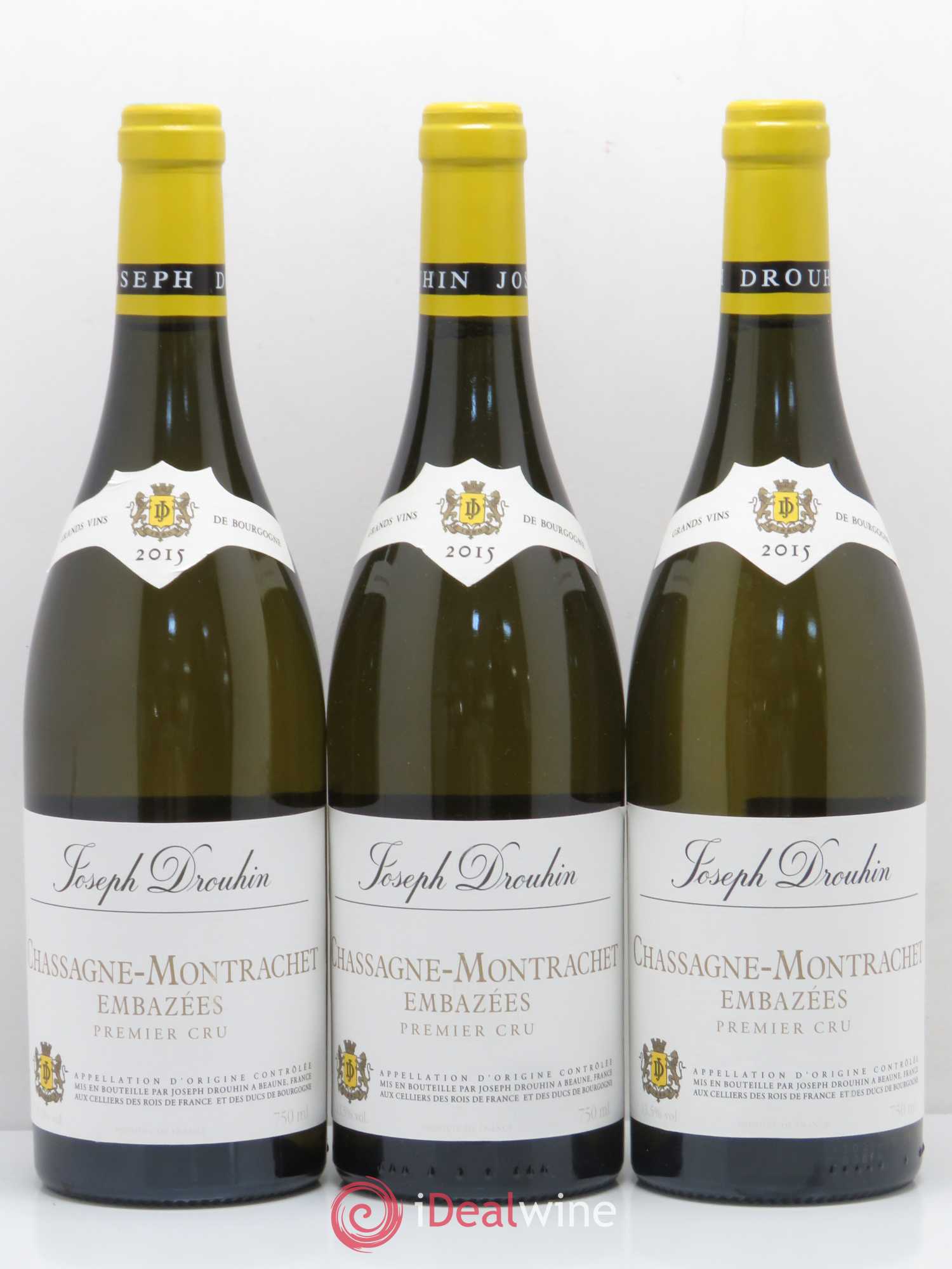 Chassagne-Montrachet 1er Cru Embazées Joseph Drouhin 2015 - Lot de 6 bouteilles - 1
