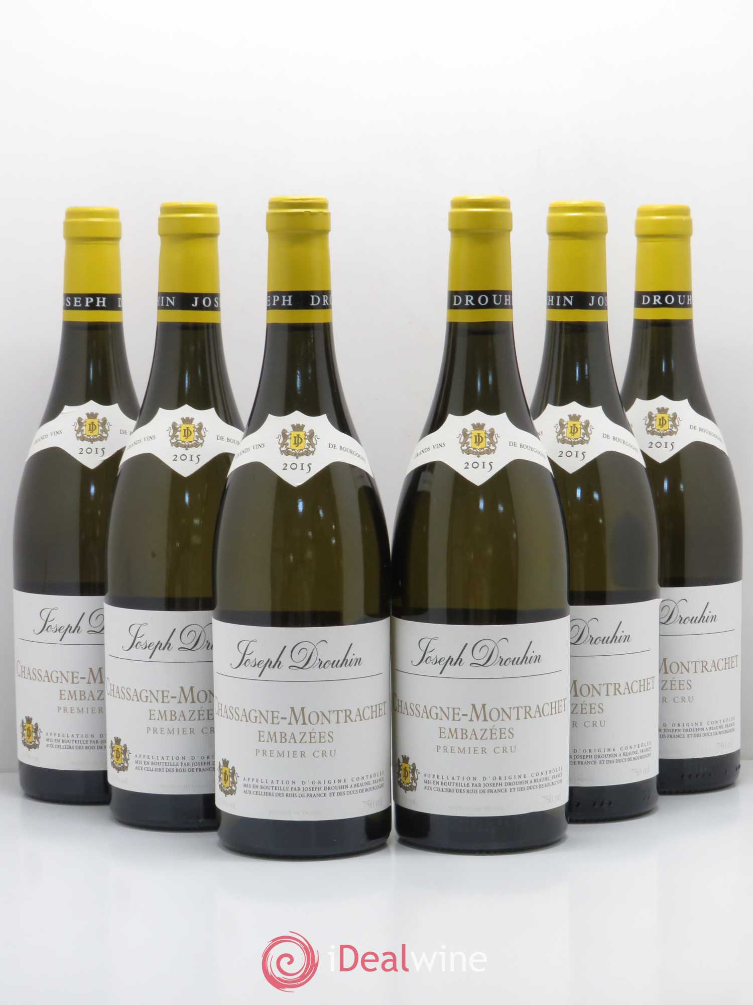 Chassagne-Montrachet 1er Cru Embazées Joseph Drouhin 2015 - Lot de 6 bouteilles - 0