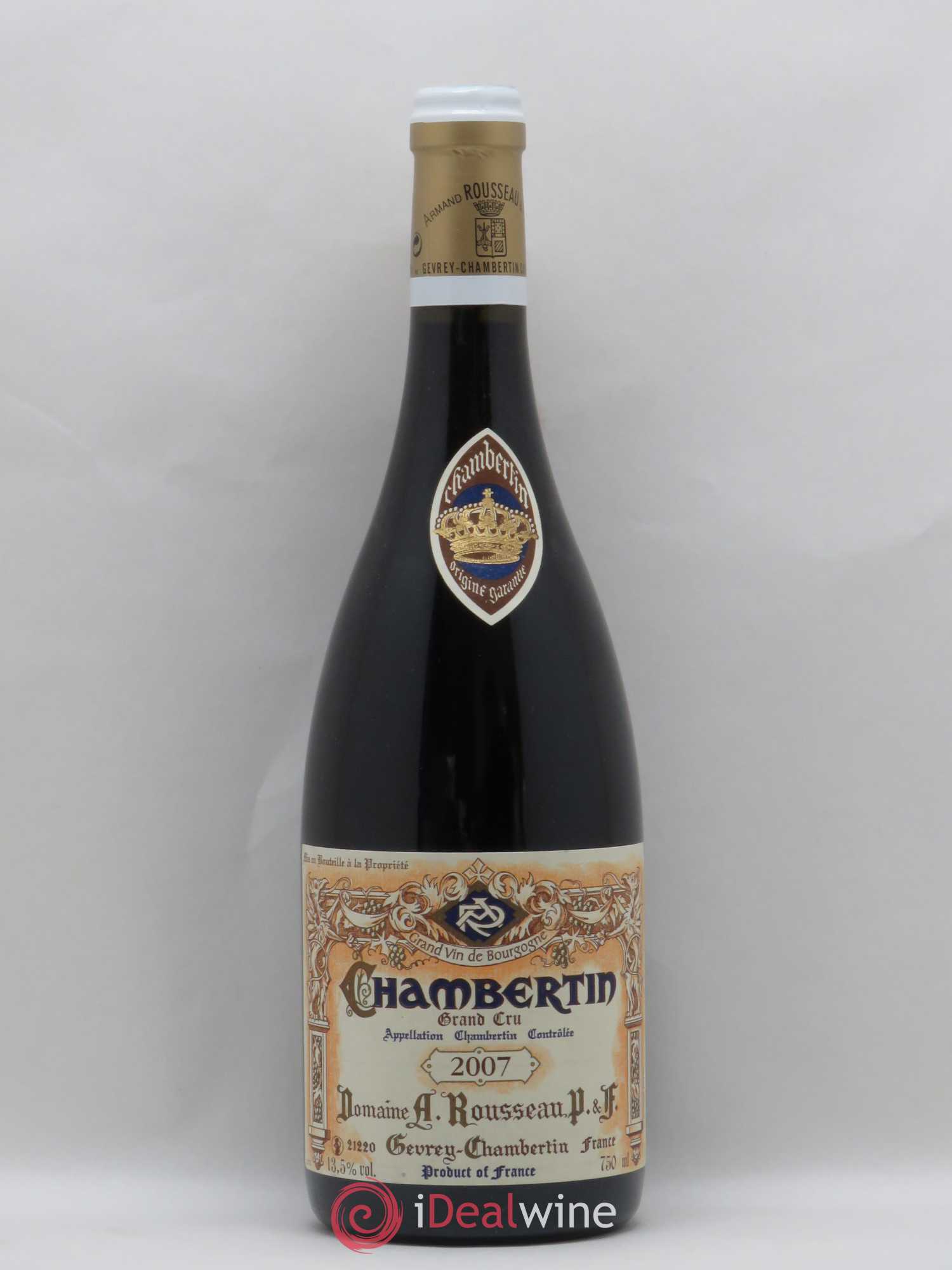 Chambertin Grand Cru Armand Rousseau (Domaine) 2007 - Lot de 1 bouteille - 0