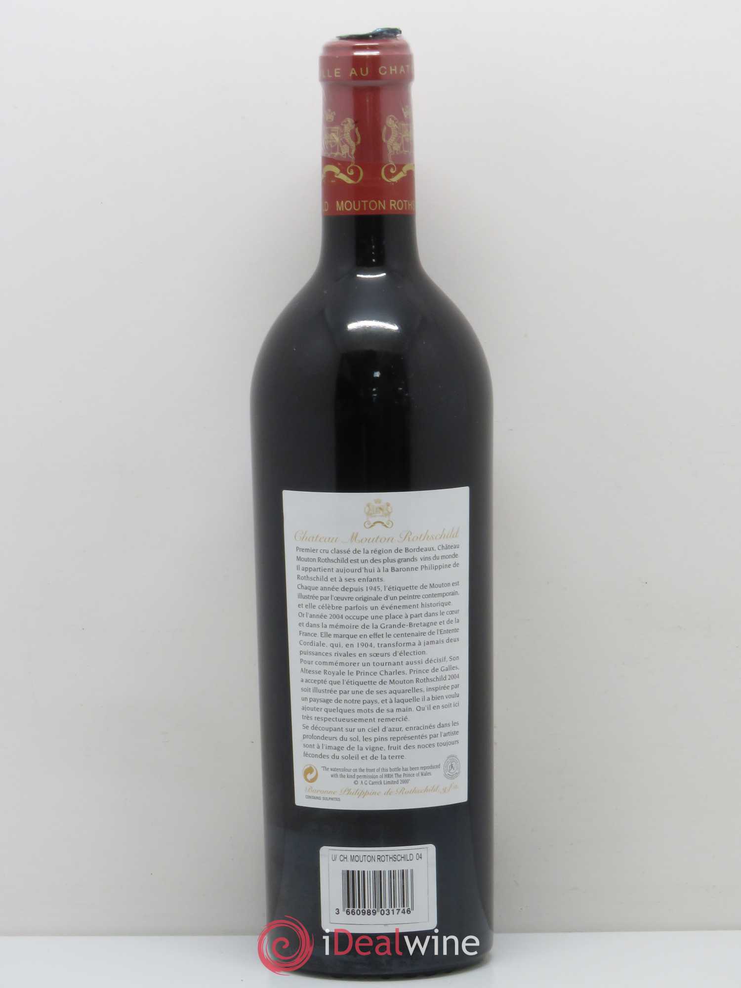 Château Mouton Rothschild 1er Grand Cru Classé 2004 - Lot de 1 bouteille - 1