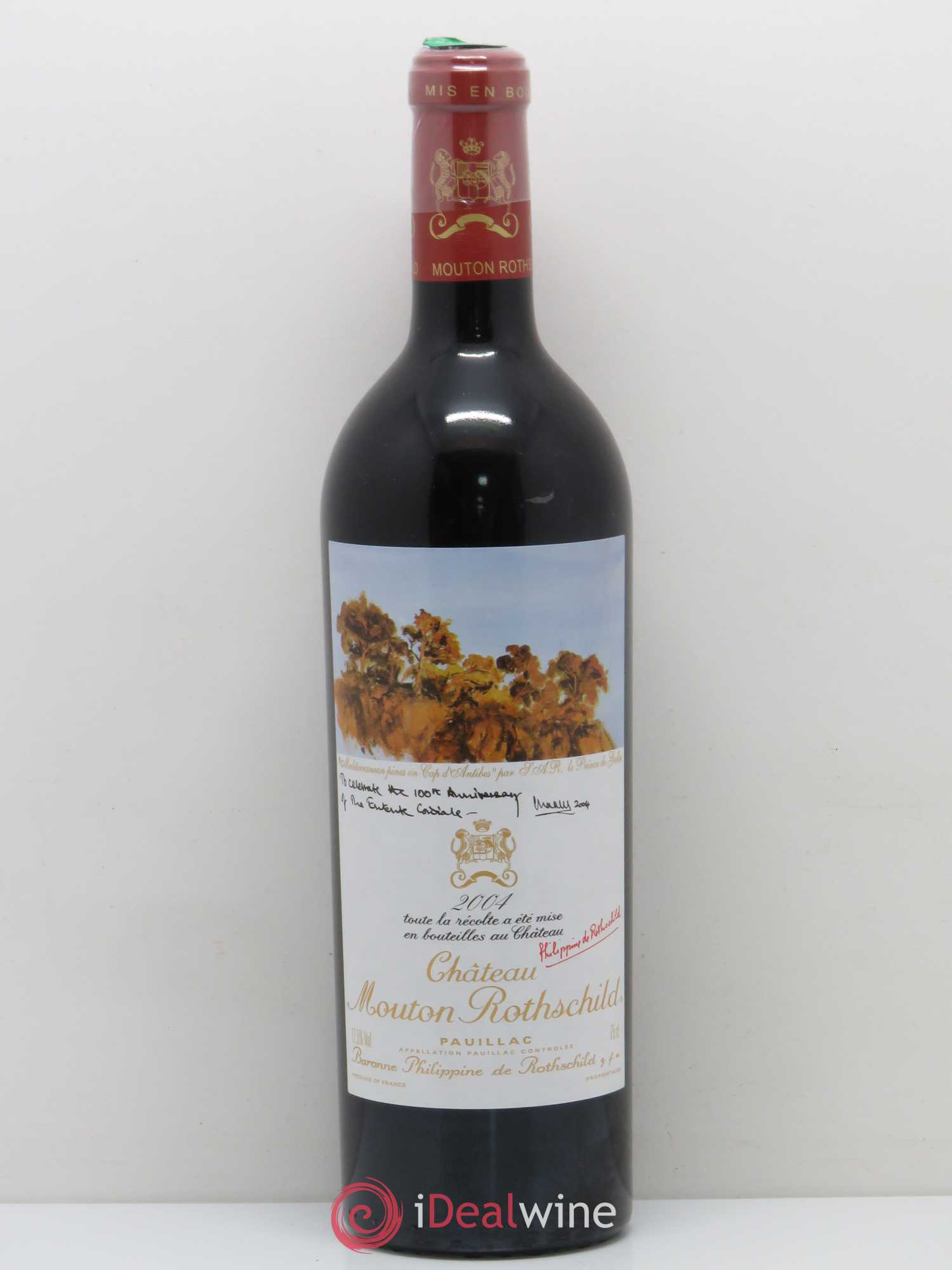 Château Mouton Rothschild 1er Grand Cru Classé 2004 - Lot de 1 bouteille - 0
