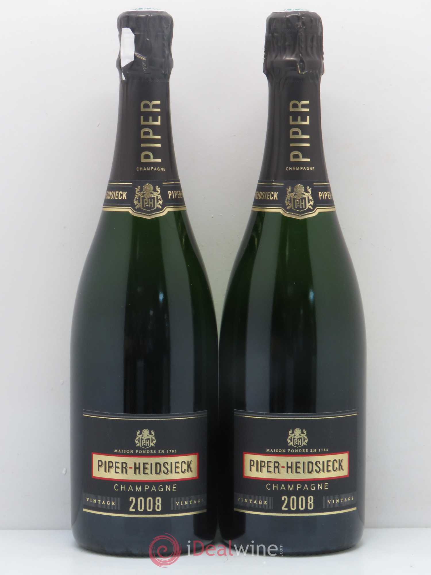 Champagne Cuvée Vintage Piper-Heidsieck (sans prix de réserve) 2008 - Posten von 2 Flaschen - 0