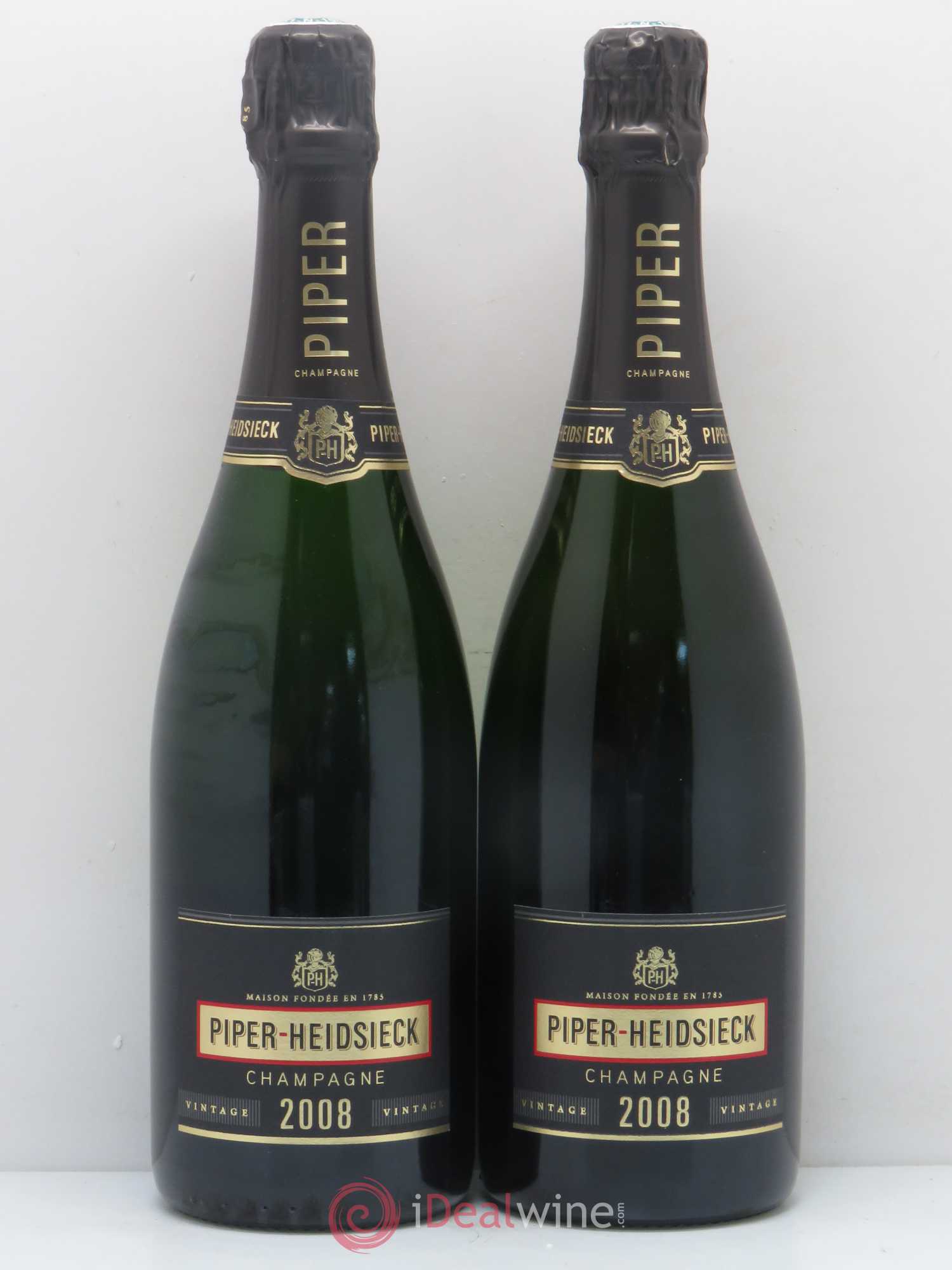Champagne Cuvée Vintage Piper-Heidsieck (sans prix de réserve) 2008 - Posten von 2 Flaschen - 0