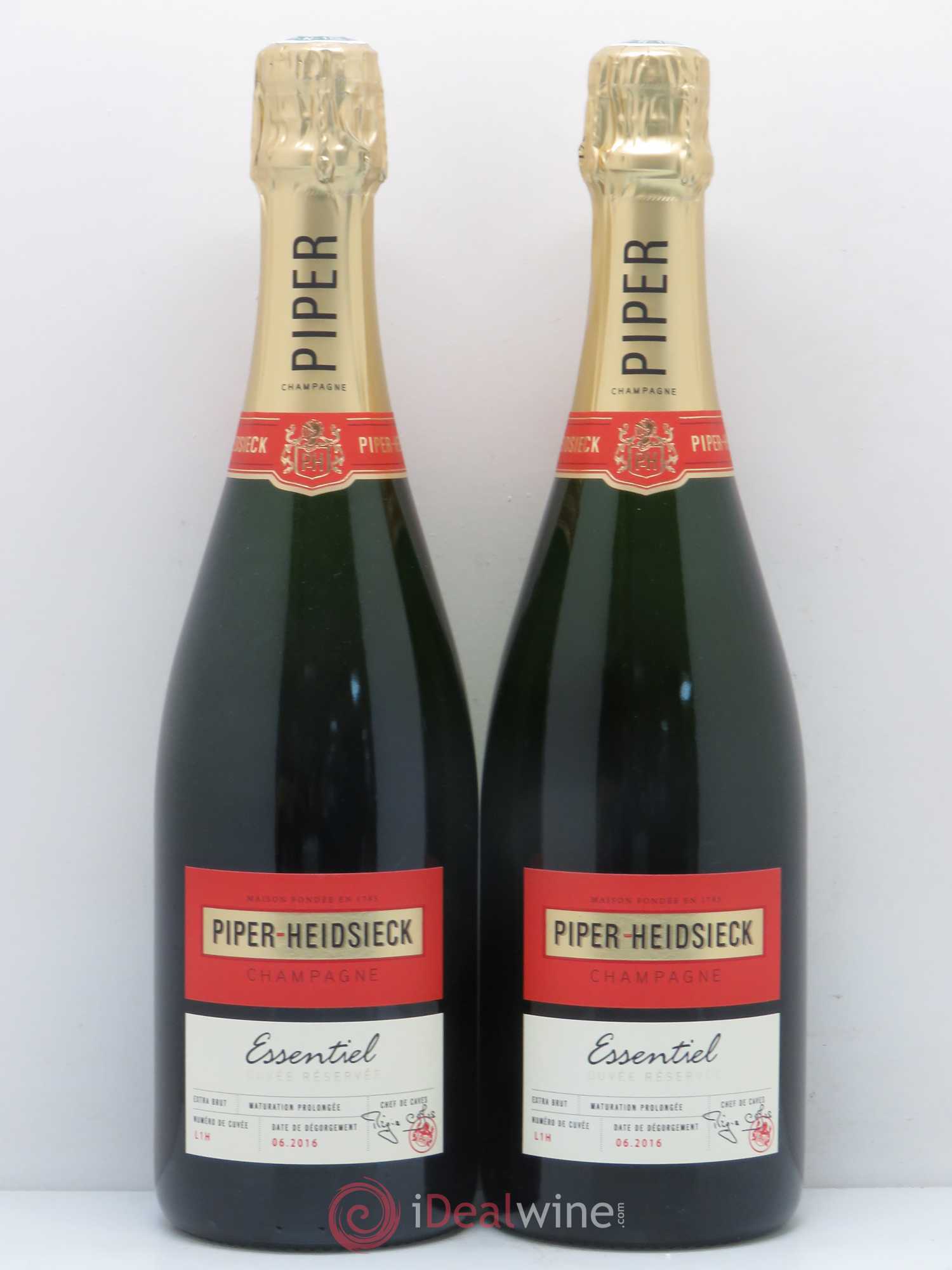 Champagne cuvée Essentiel Piper-Heidsieck (sans prix de réserve) - Posten von 2 Flaschen - 0