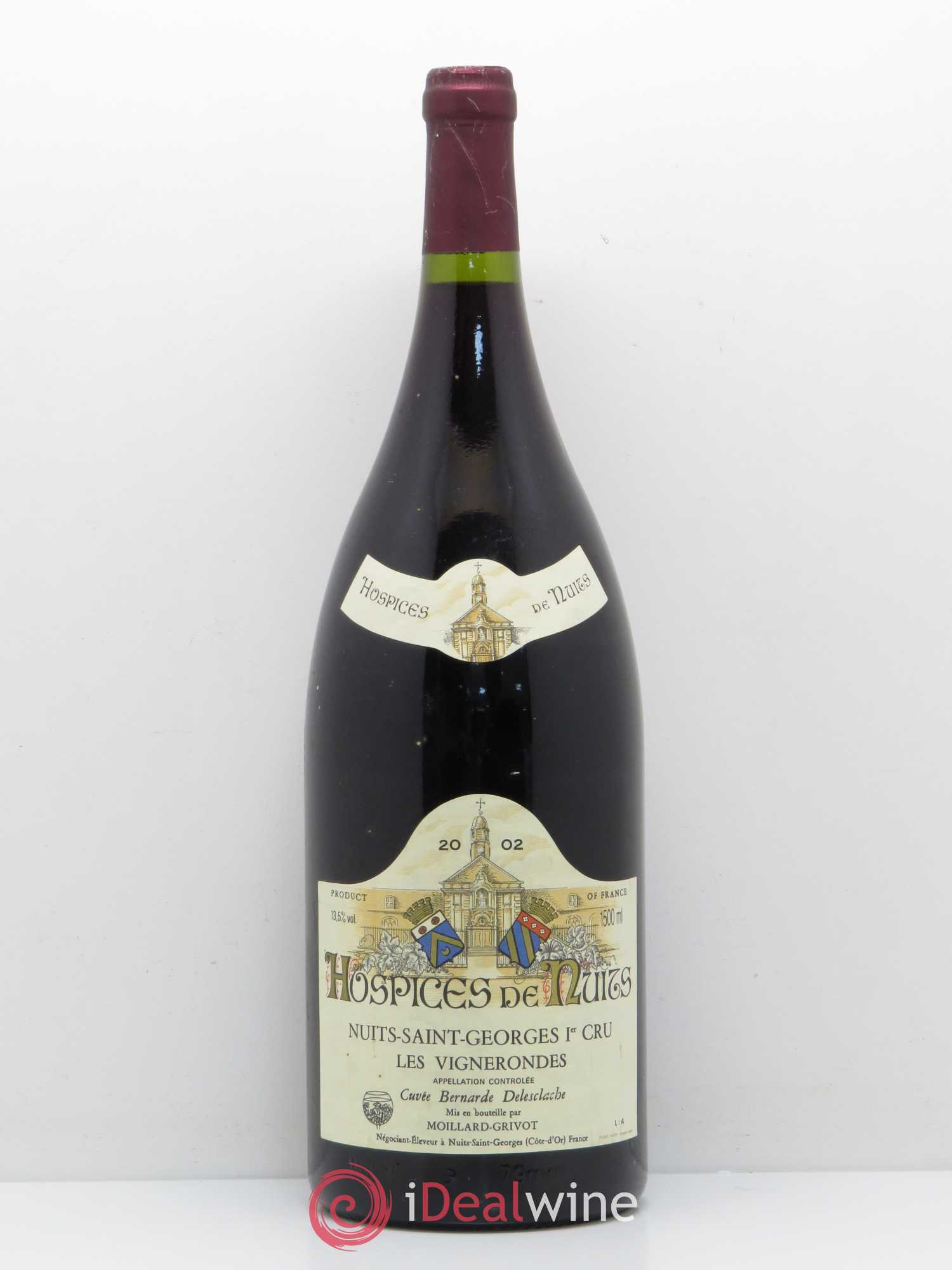 Nuits-Saint-Georges 1er Cru Les Vignerondes Cuvée Bernarde Delesclache Hospices de Nuits 2002 - Posten von 1 Magnum - 0