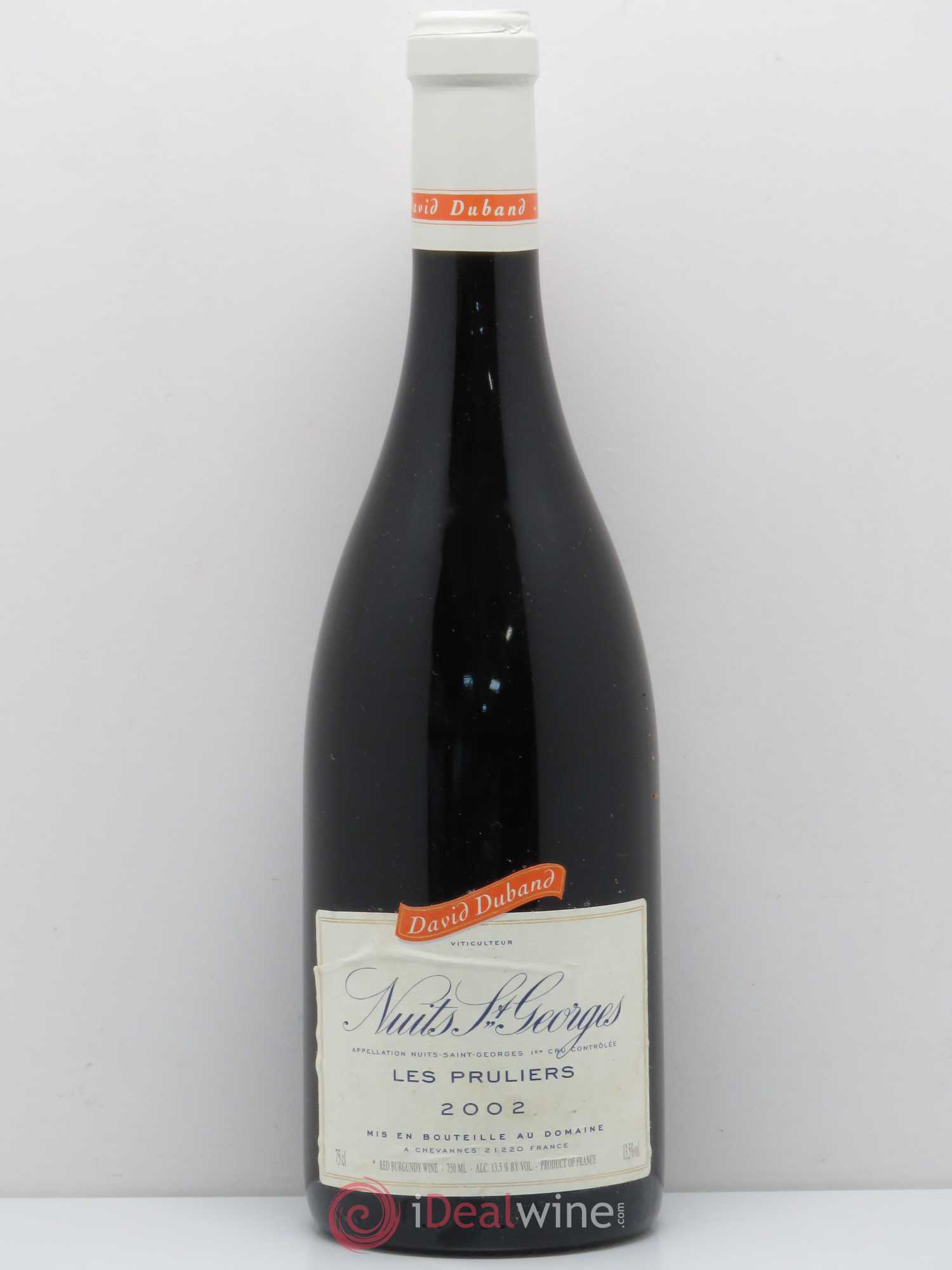 Nuits-Saint-Georges 1er Cru Les Pruliers Domaine David Duband 2002 - Posten von 1 Flasche - 0