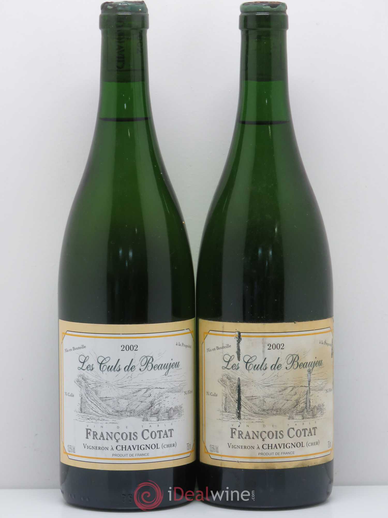 Vin de table Les Culs de Beaujeu Francois Cotat 2002 - Posten von 2 Flaschen - 0
