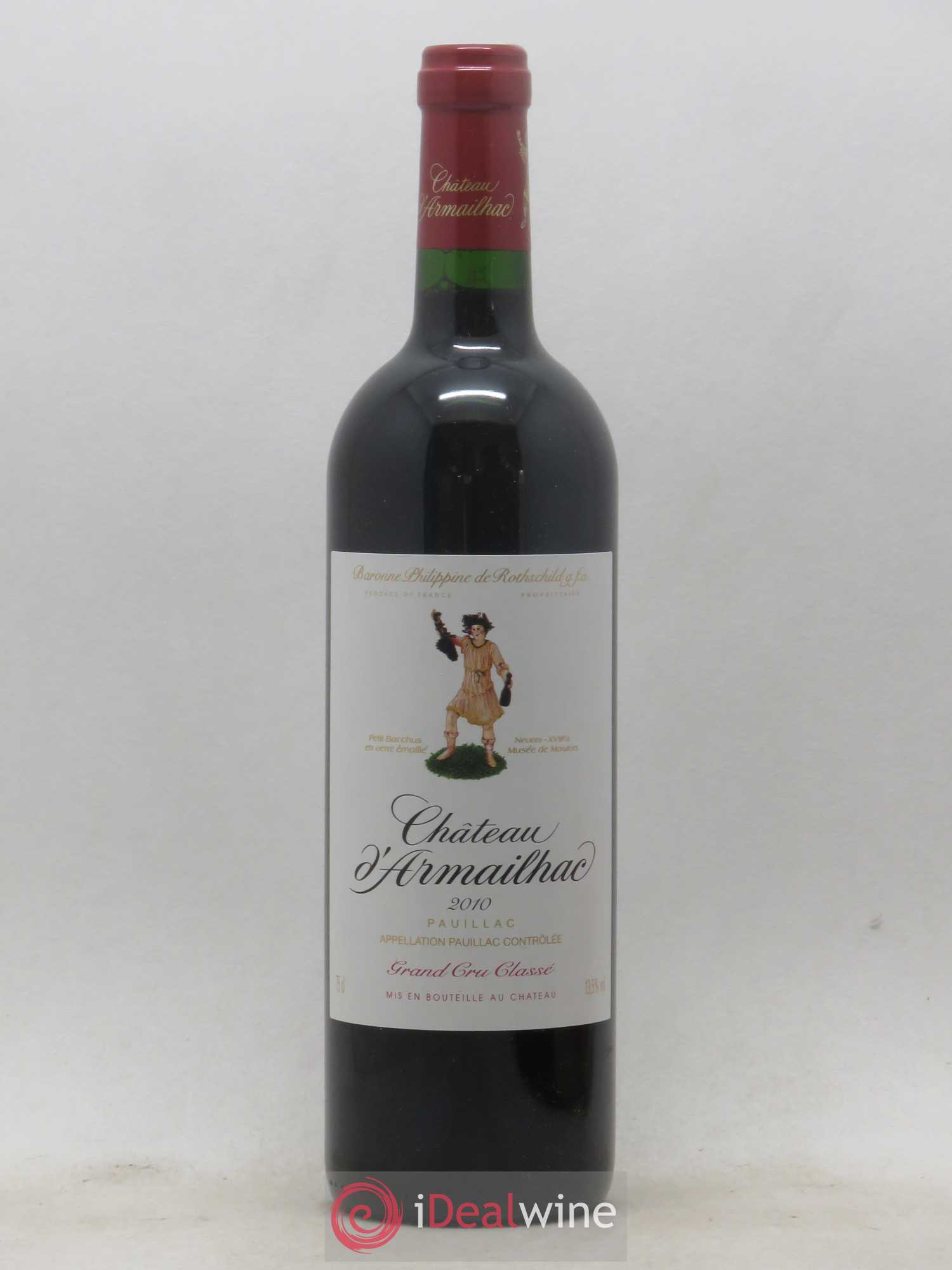 Château d' Armailhac - Mouton Baron(ne) Philippe 5ème Grand Cru Classé 2010 - Lot de 1 bouteille - 0