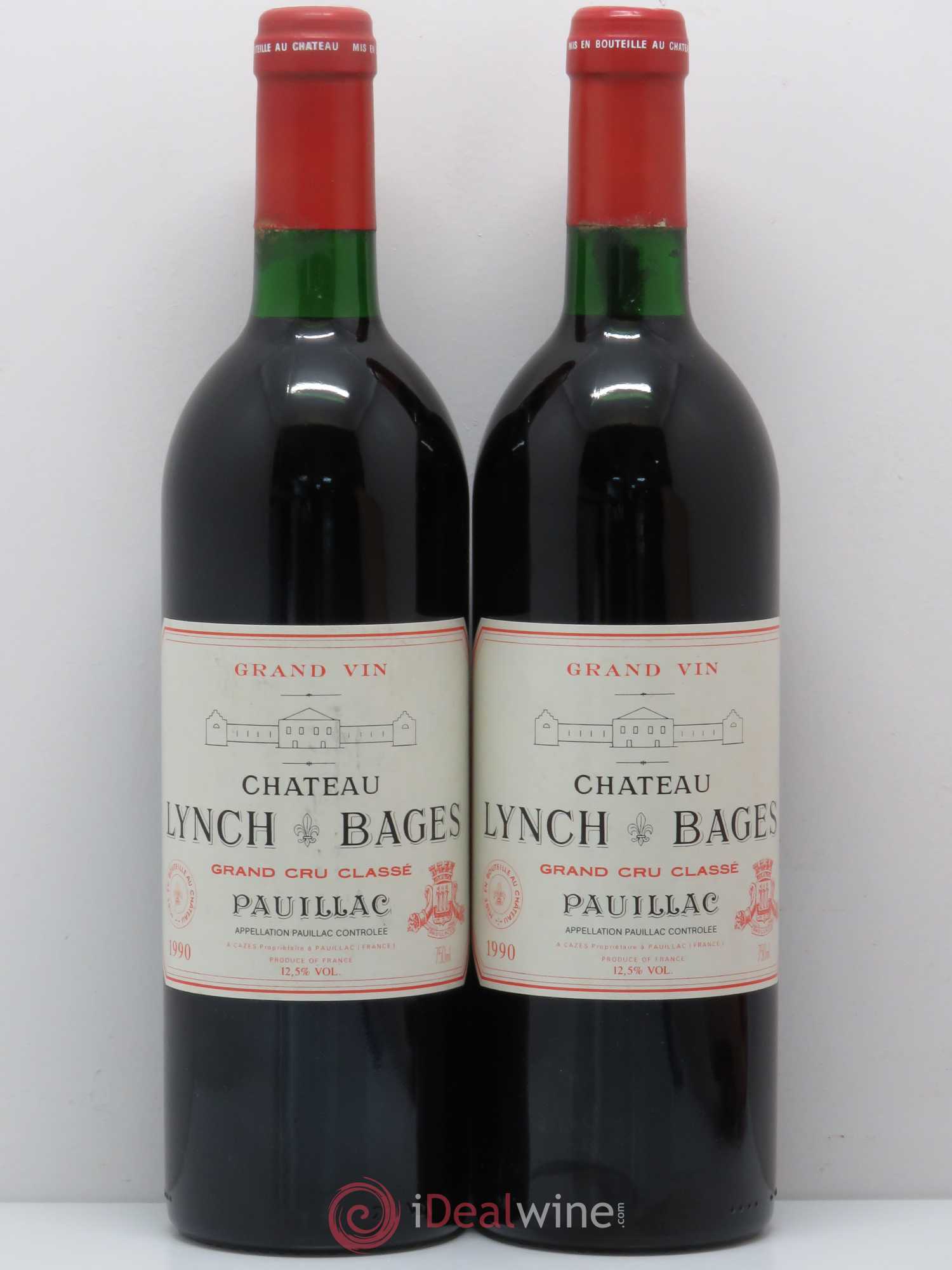 Château Lynch Bages 5ème Grand Cru Classé 1990 - Lot de 2 bouteilles - 0
