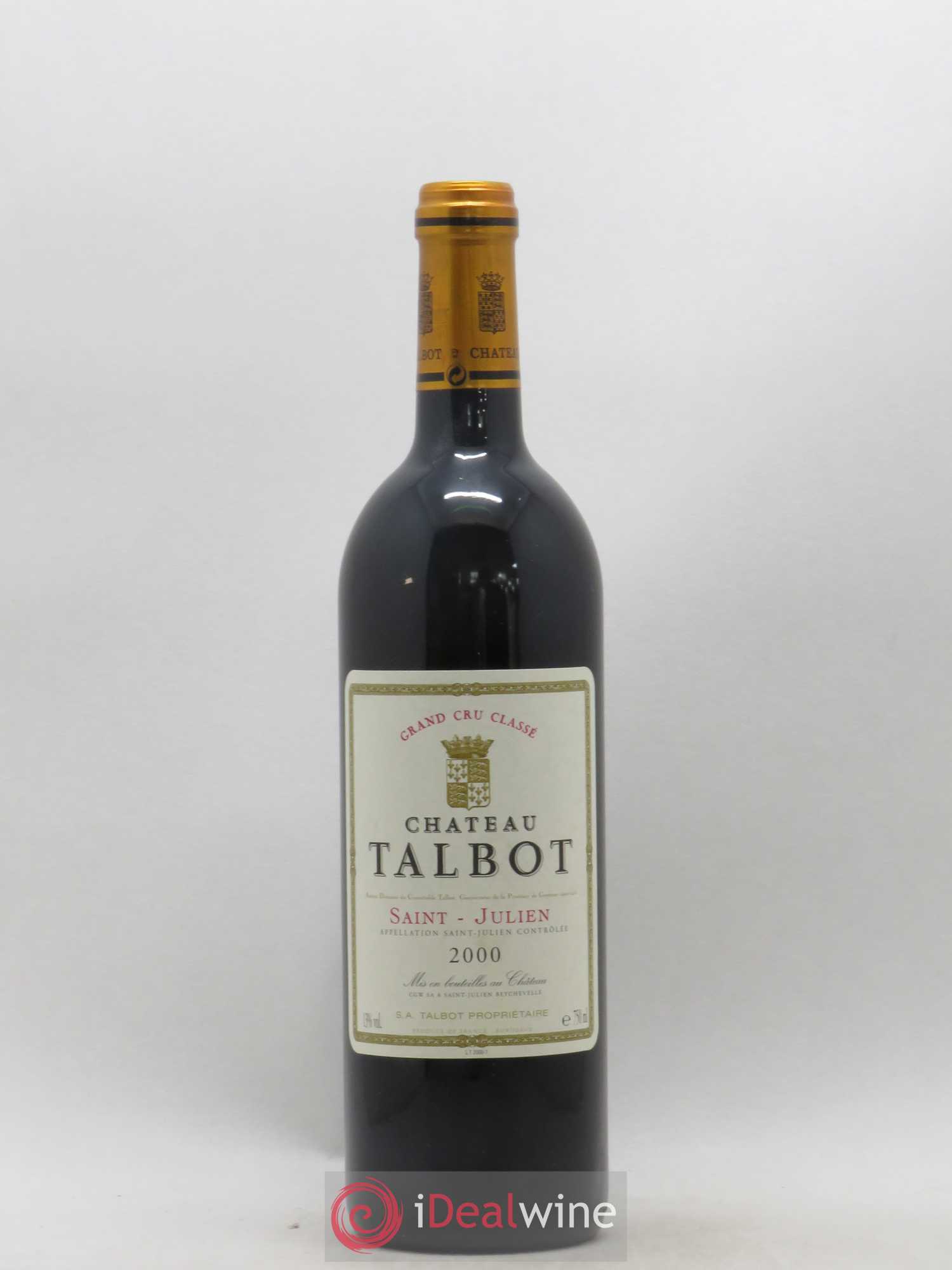 Château Talbot 4ème Grand Cru Classé 2000 - Lot de 1 bouteille - 0