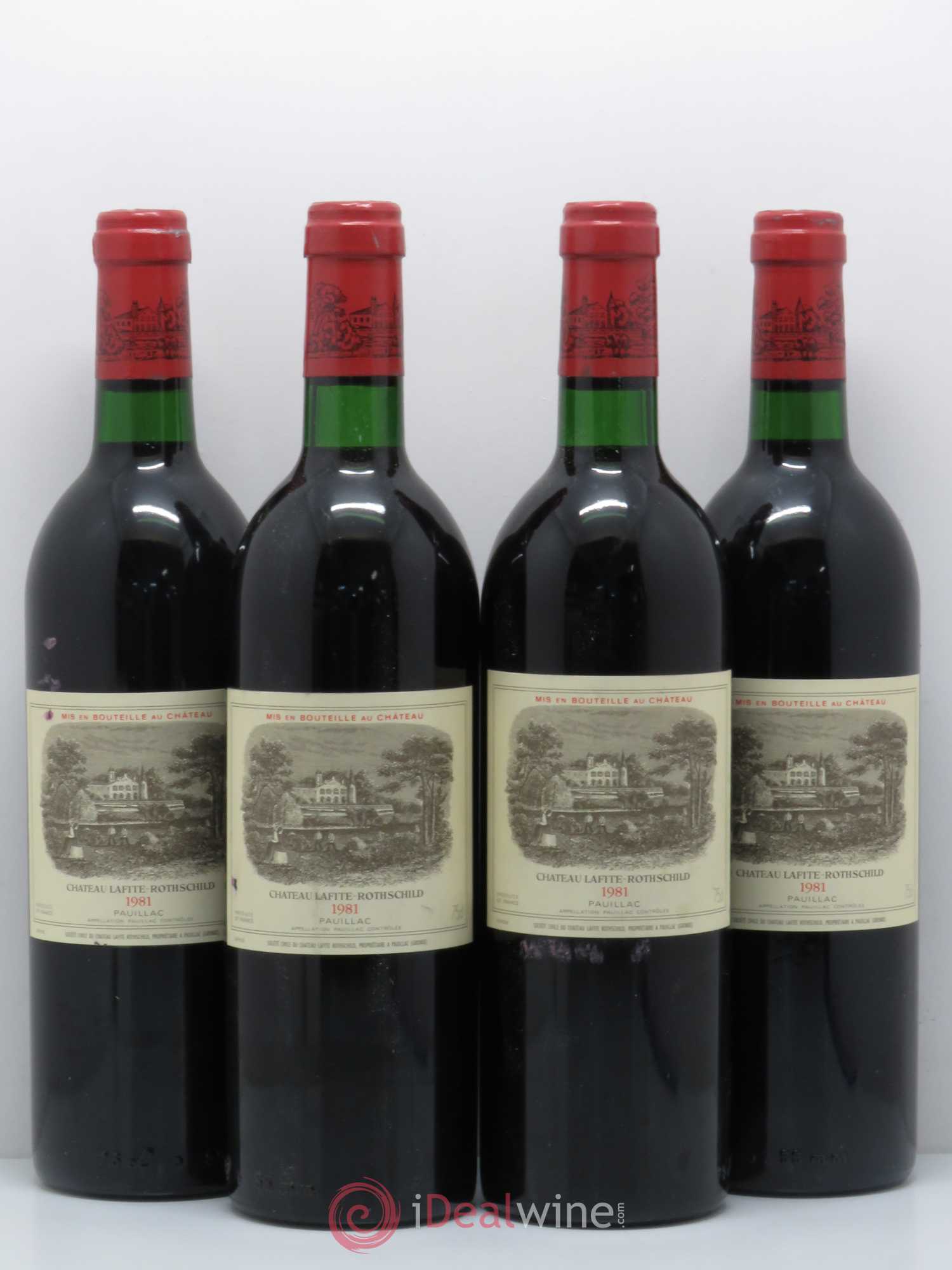 Château Lafite Rothschild 1er Grand Cru Classé 1981 - Lot de 4 bouteilles - 0