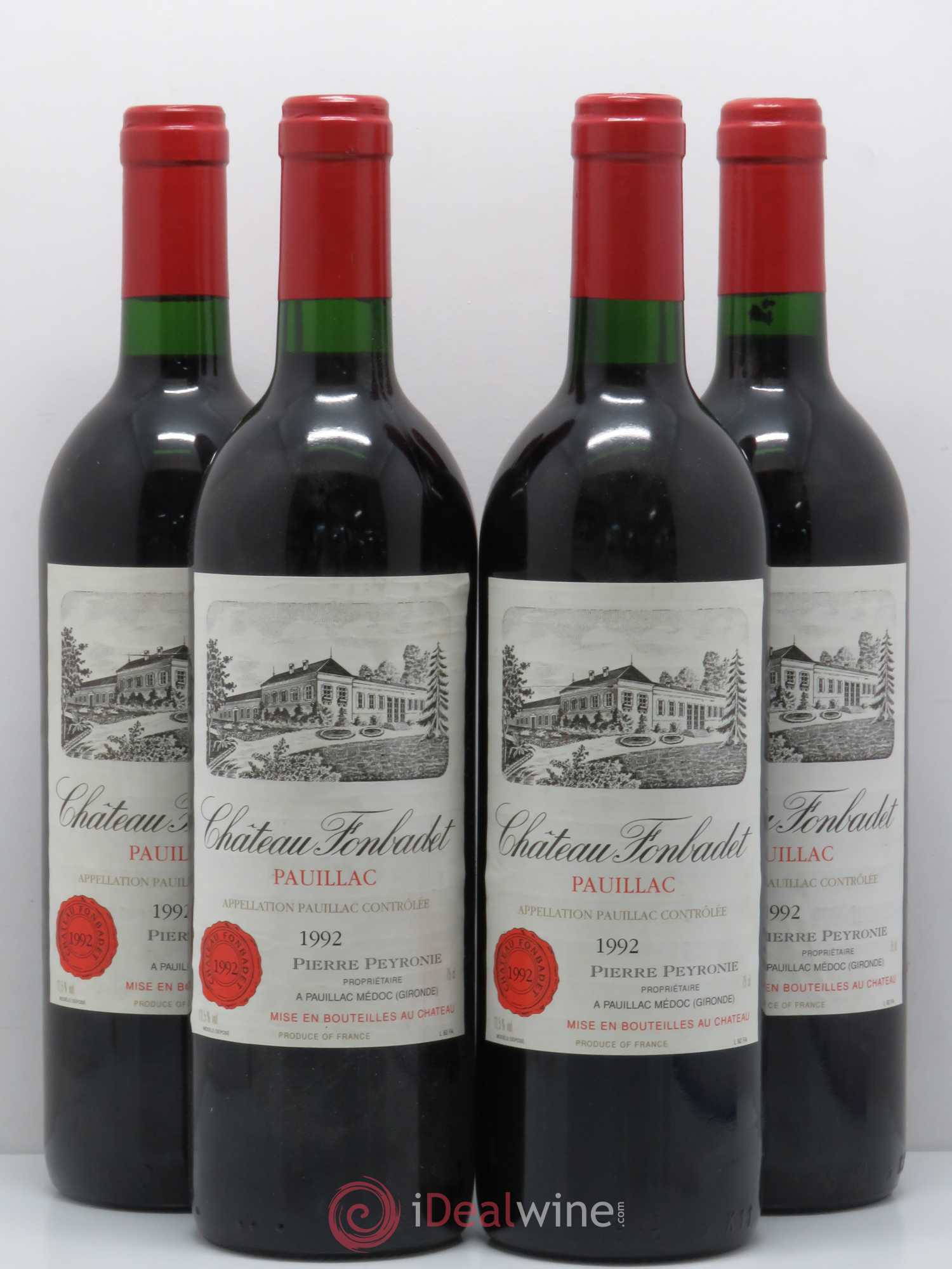 Château Fonbadet 1992 - Lot de 4 bouteilles - 0