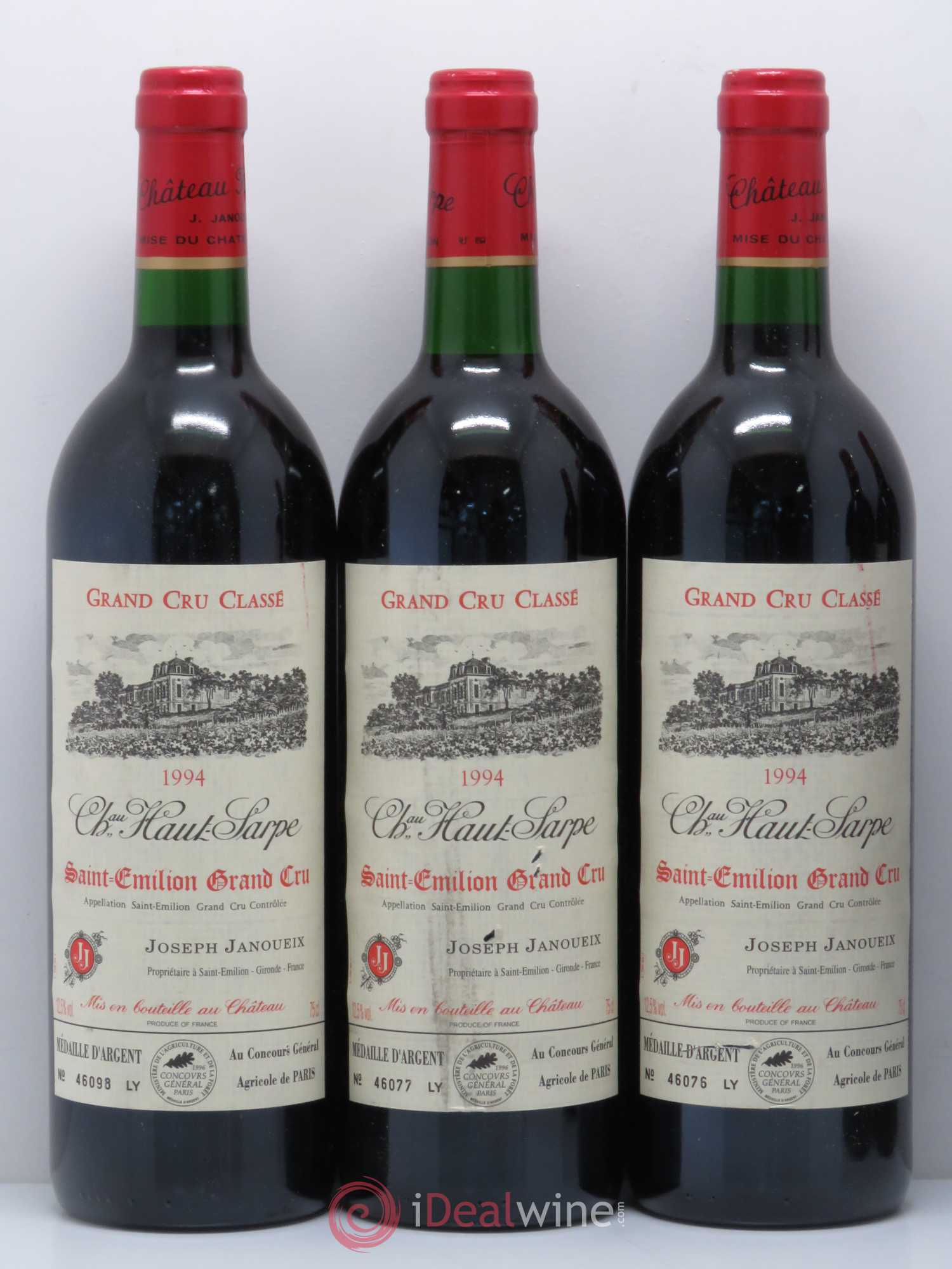 Château Haut Sarpe Grand Cru Classé 1994 - Lot de 5 bouteilles - 1
