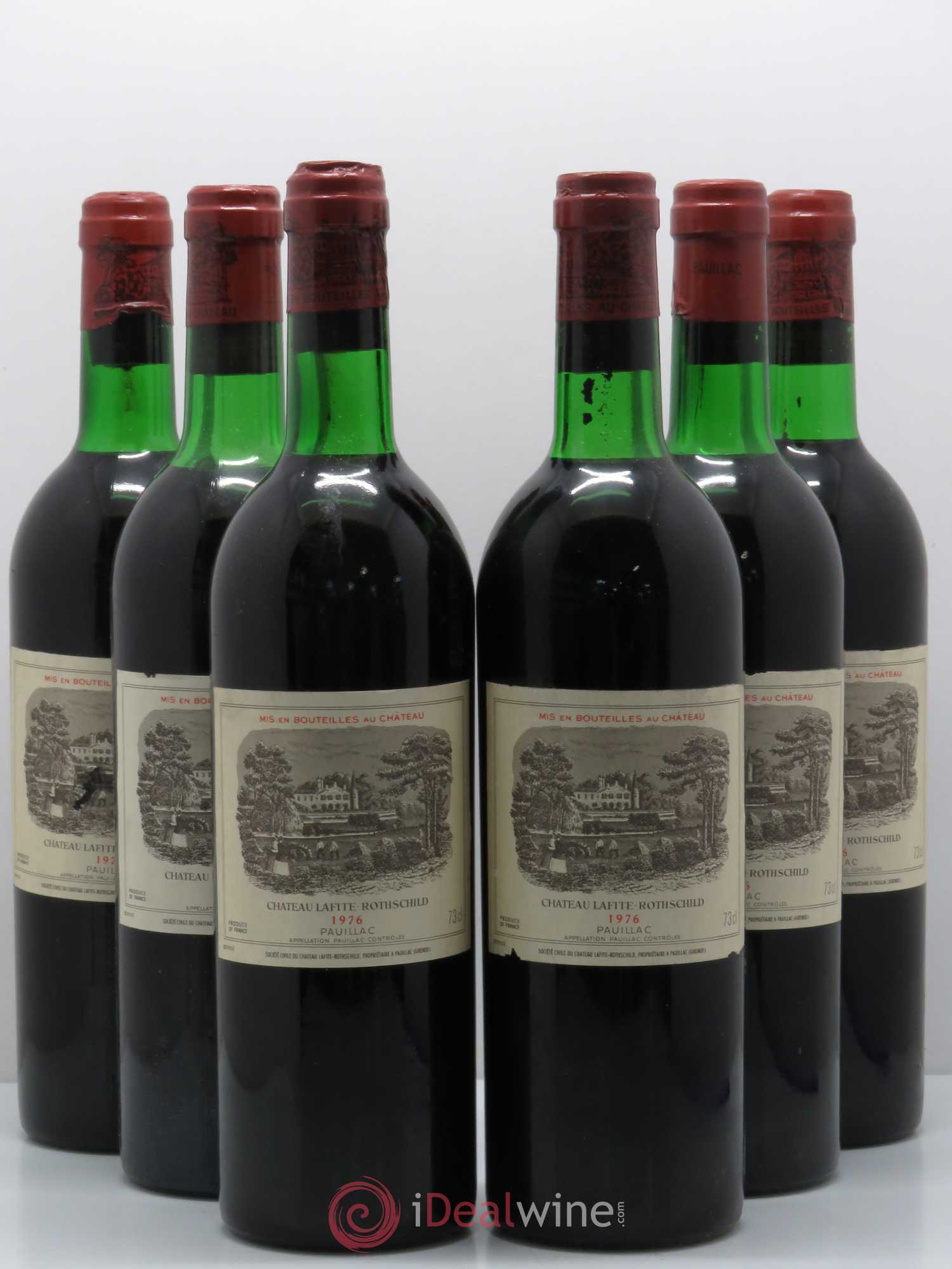 Château Lafite Rothschild 1er Grand Cru Classé 1976 - Lot de 6 bouteilles - 0