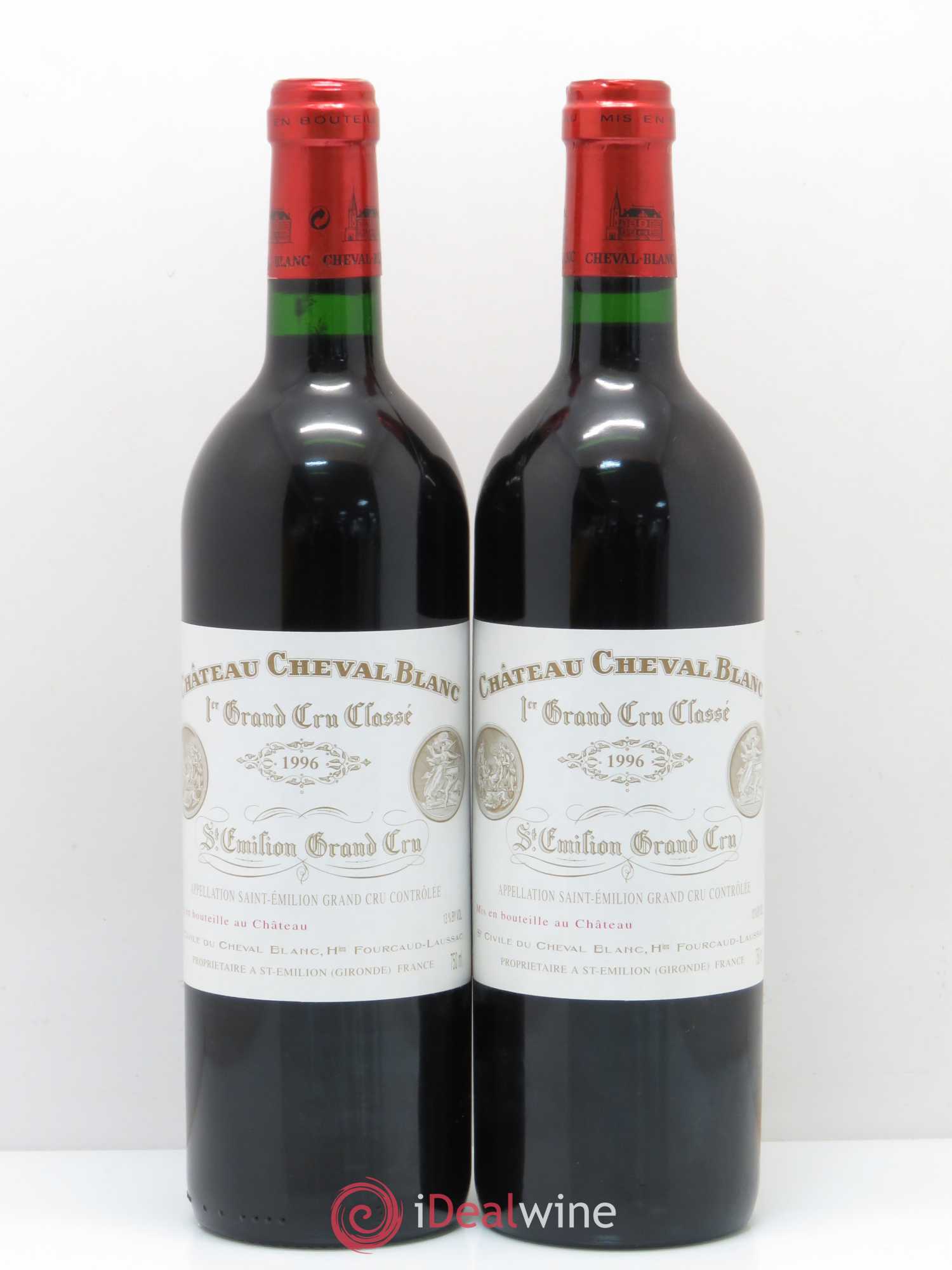 Château Cheval Blanc 1er Grand Cru Classé A 1996 - Lot de 2 bouteilles - 0