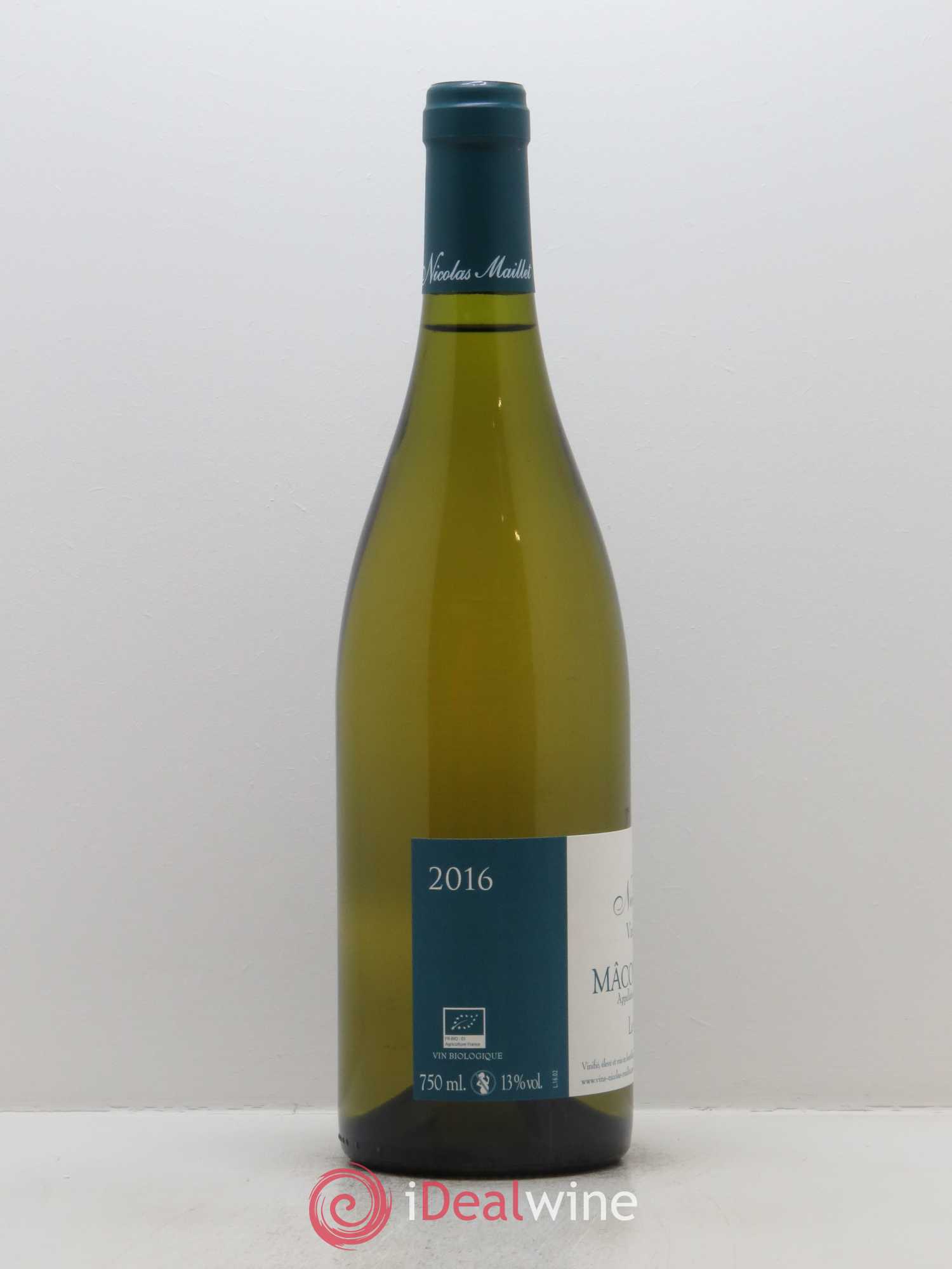 Mâcon-Verzé Le Chemin Blanc Nicolas Maillet 2016 - Lot de 1 bouteille - 1