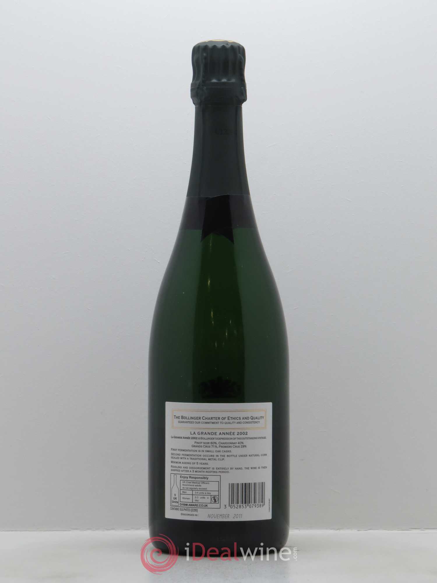 La Grande Année Brut Bollinger 2002 - Lot de 1 bouteille - 1