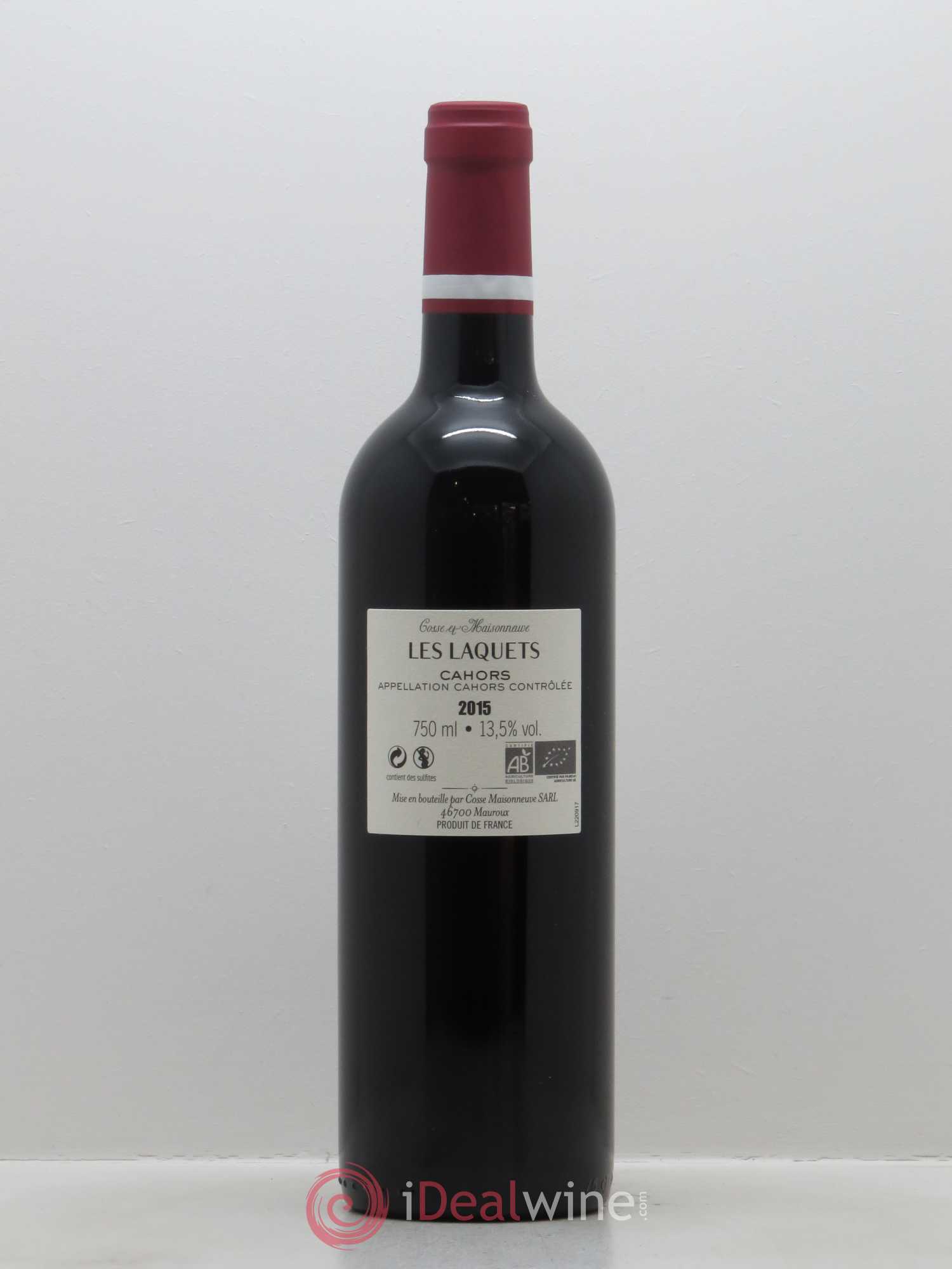 Cahors Les Laquets Cosse-Maisonneuve (Domaine) 2015 - Lot de 1 bouteille - 1