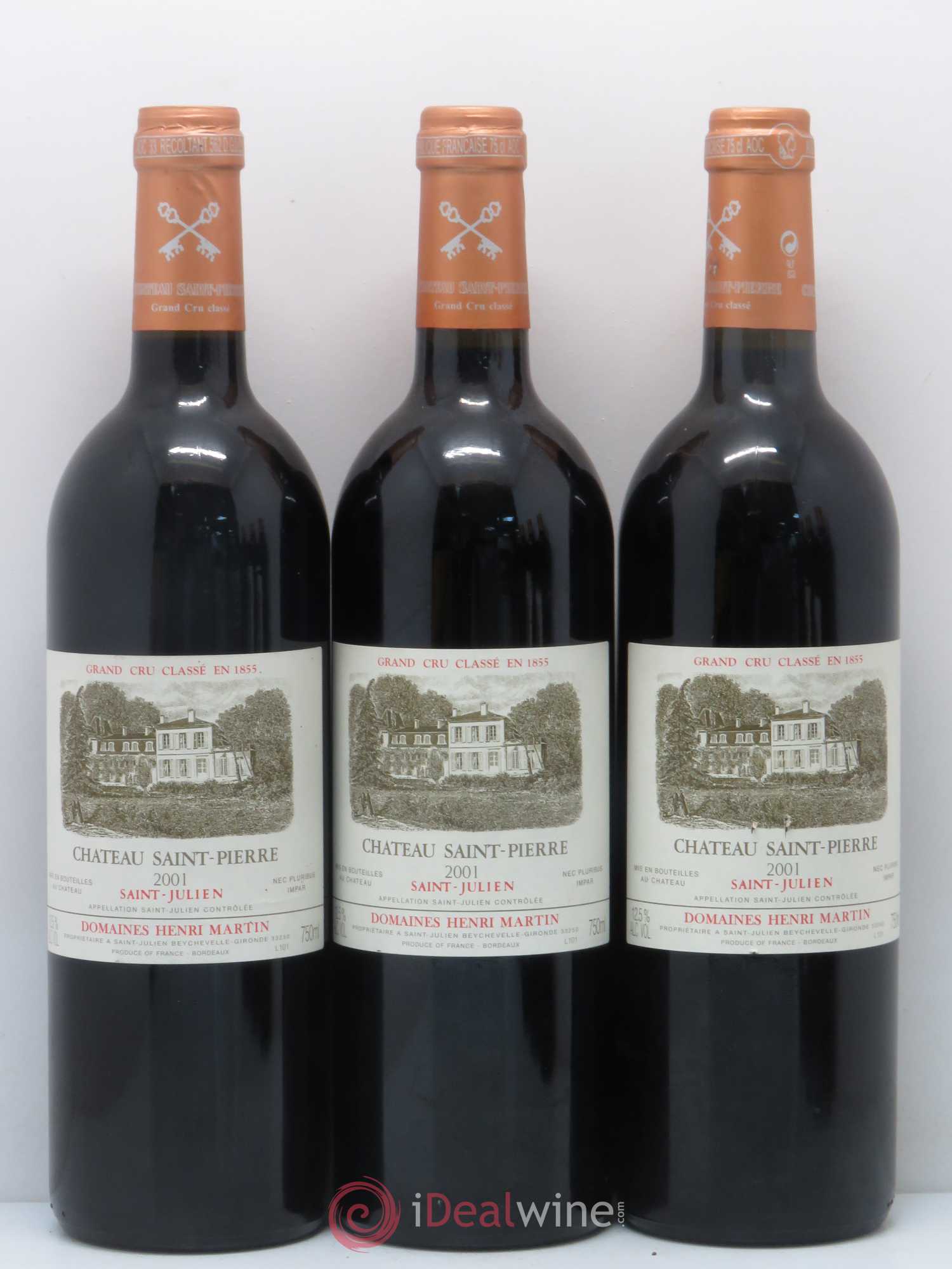 Château Saint-Pierre 4ème Grand Cru Classé 2001 - Lot de 12 bouteilles - 3