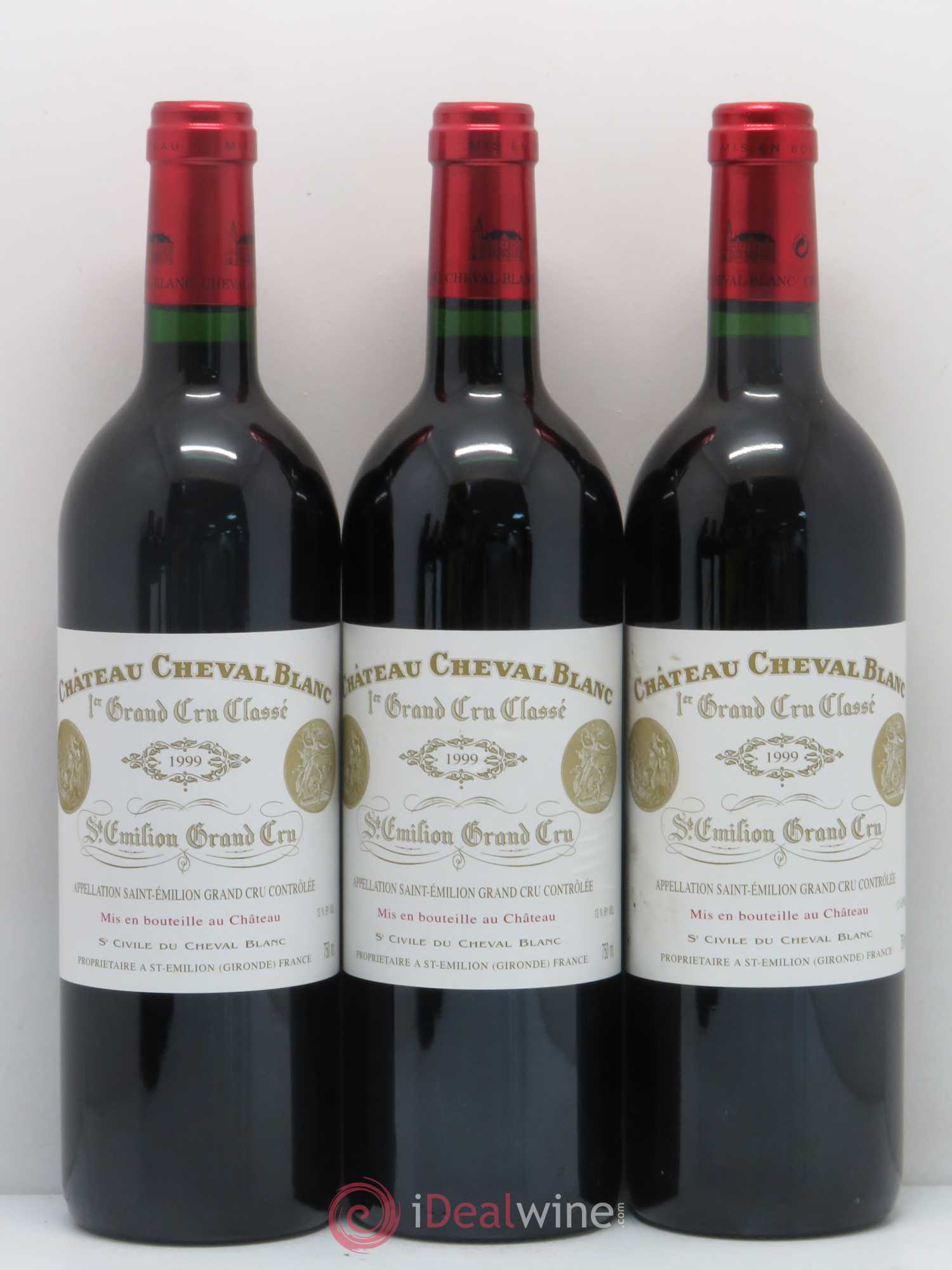 Château Cheval Blanc 1er Grand Cru Classé A 1999 - Lot de 12 bouteilles - 1