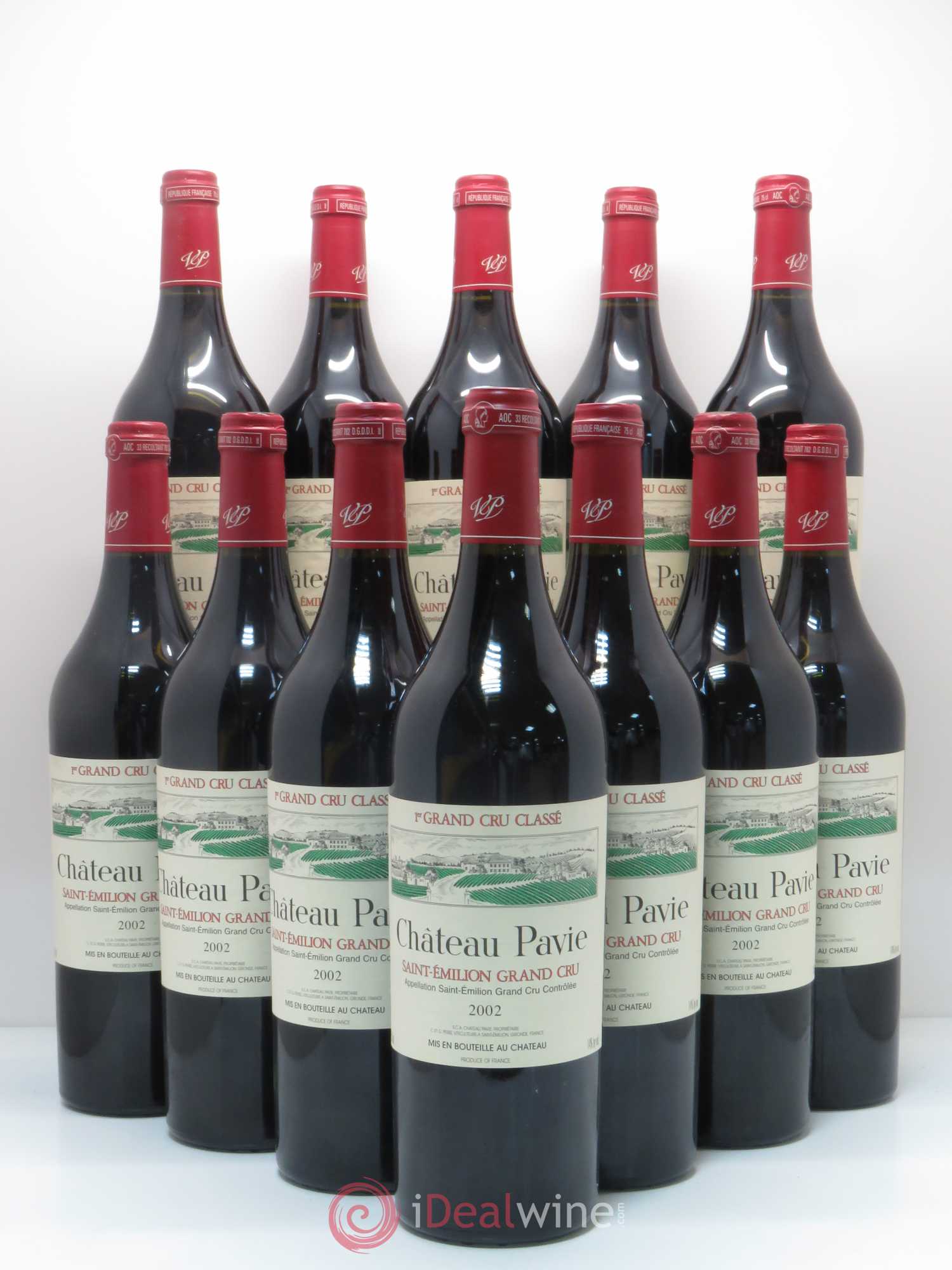 Château Pavie 1er Grand Cru Classé A 2002 - Lot de 12 bouteilles - 0