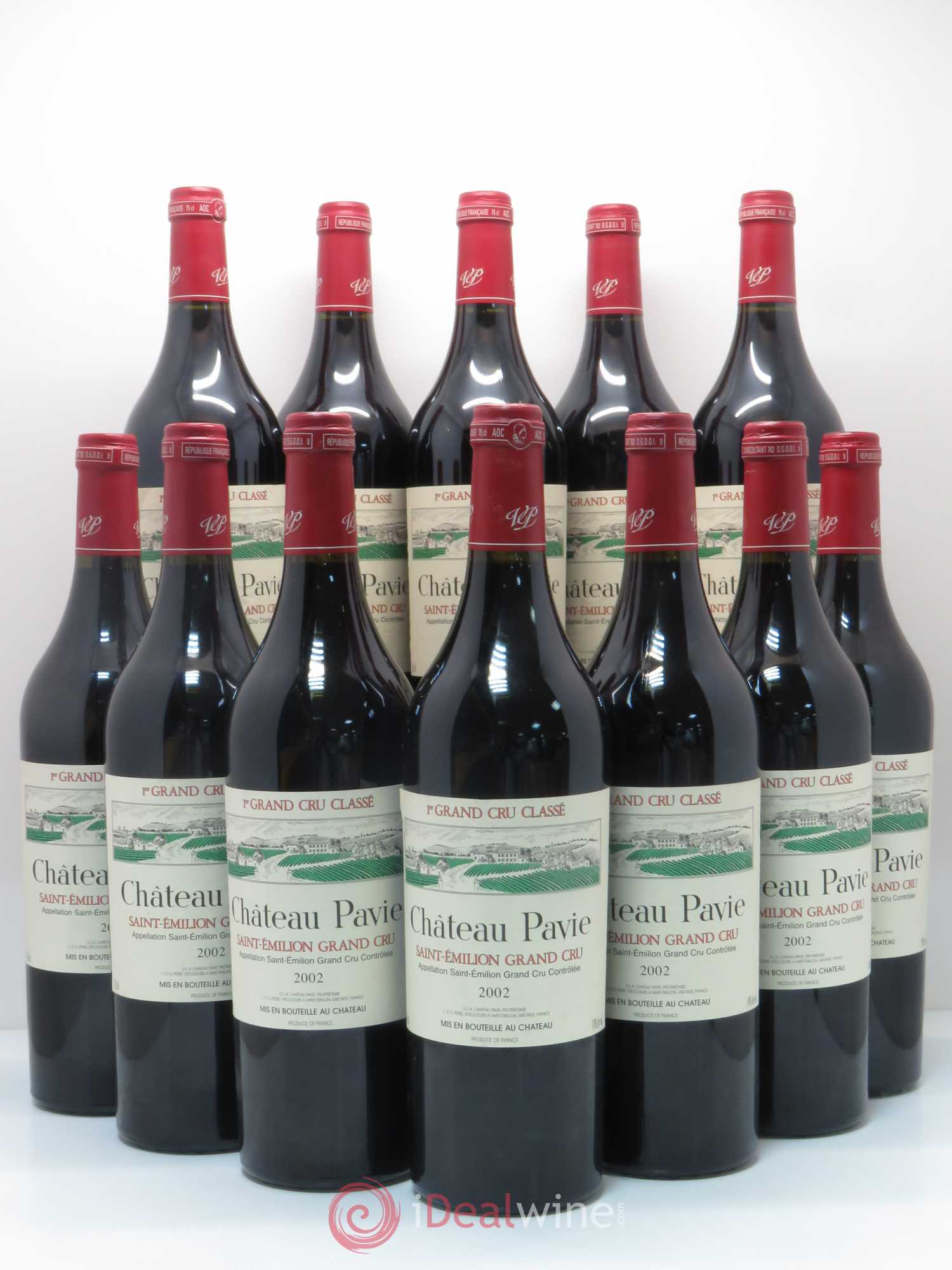 Château Pavie 1er Grand Cru Classé A 2002 - Lot de 12 bouteilles - 0