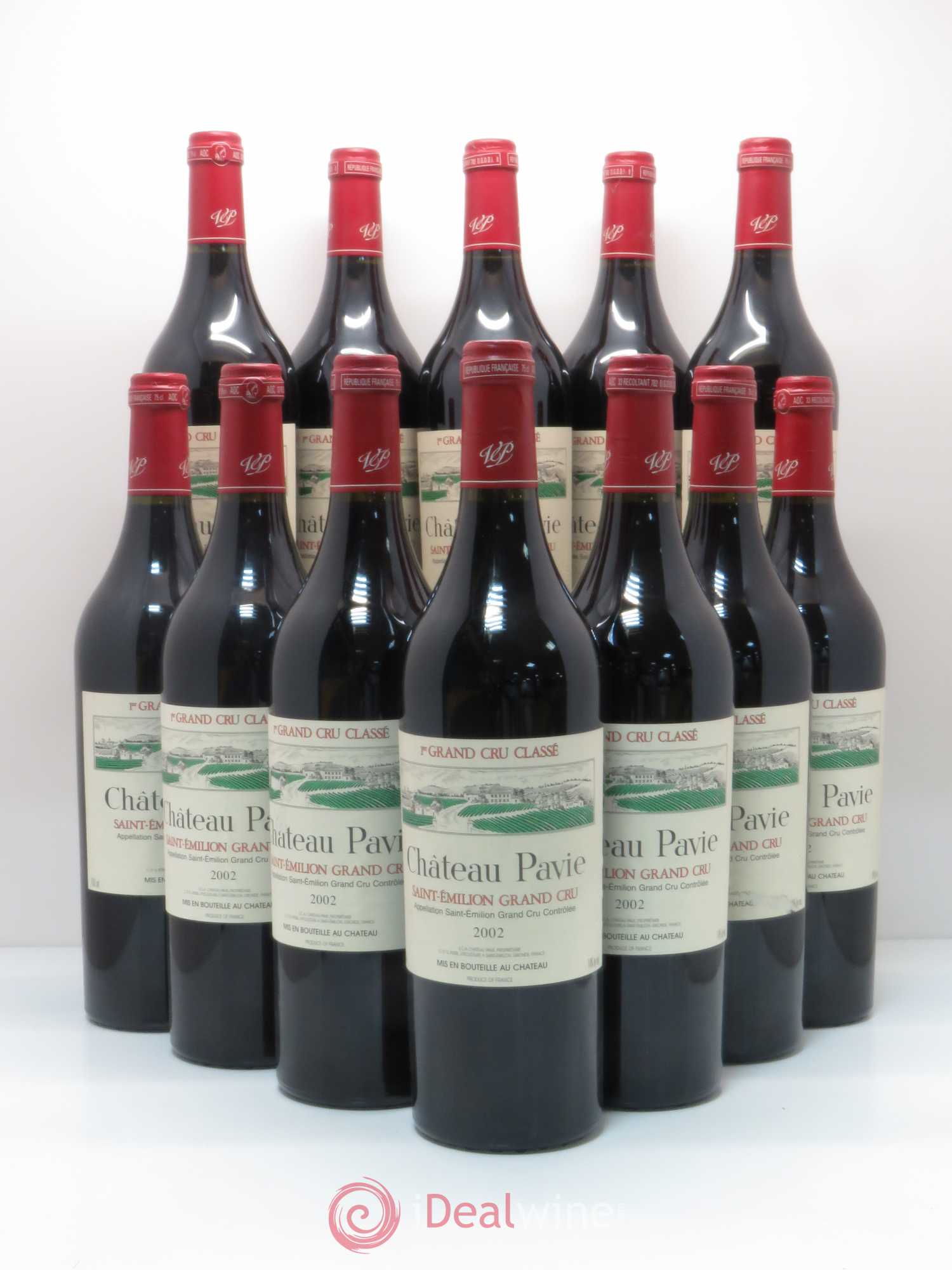 Château Pavie 1er Grand Cru Classé A 2002 - Lot de 12 bouteilles - 0